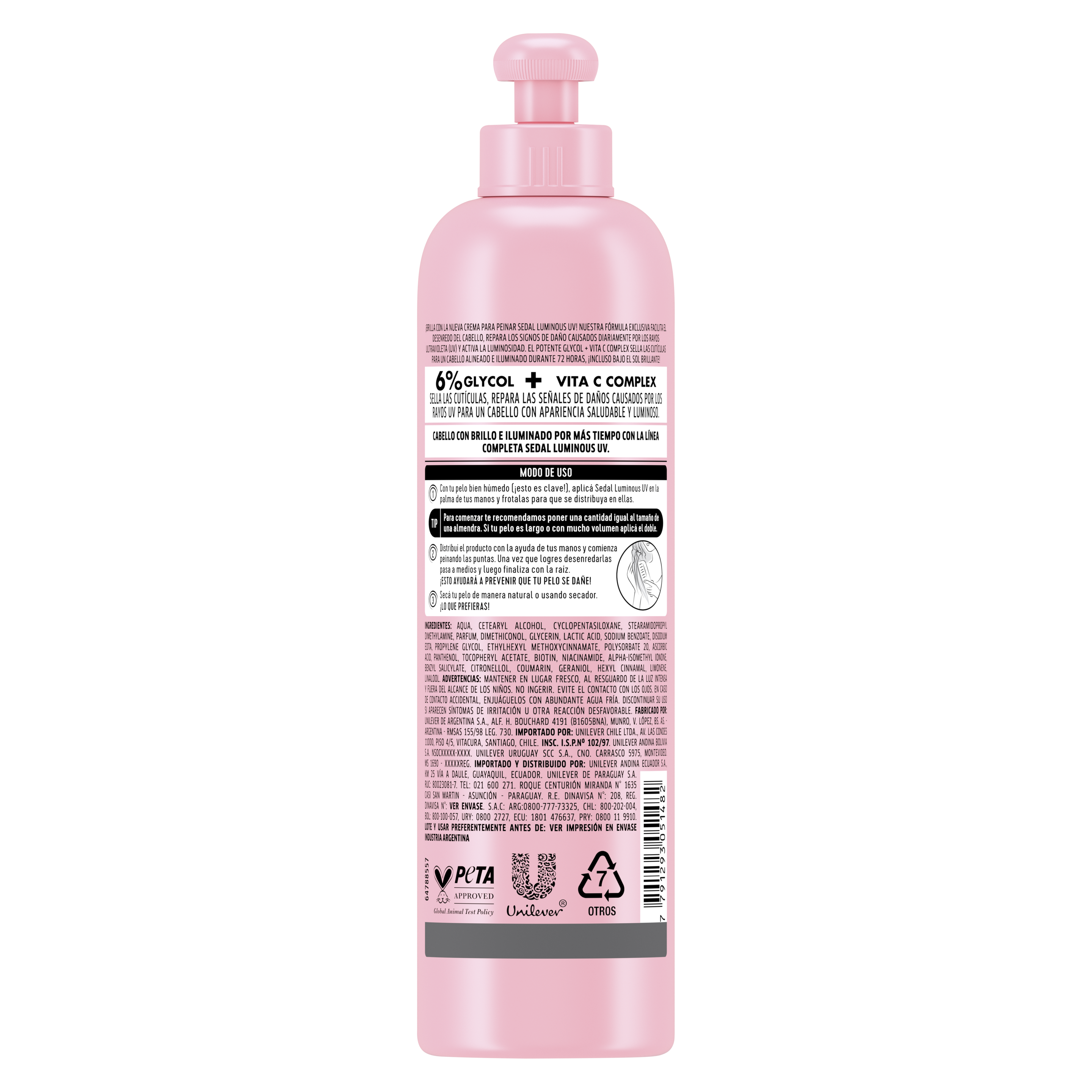 Crema para Peinar Sedal Glycol + Vita C