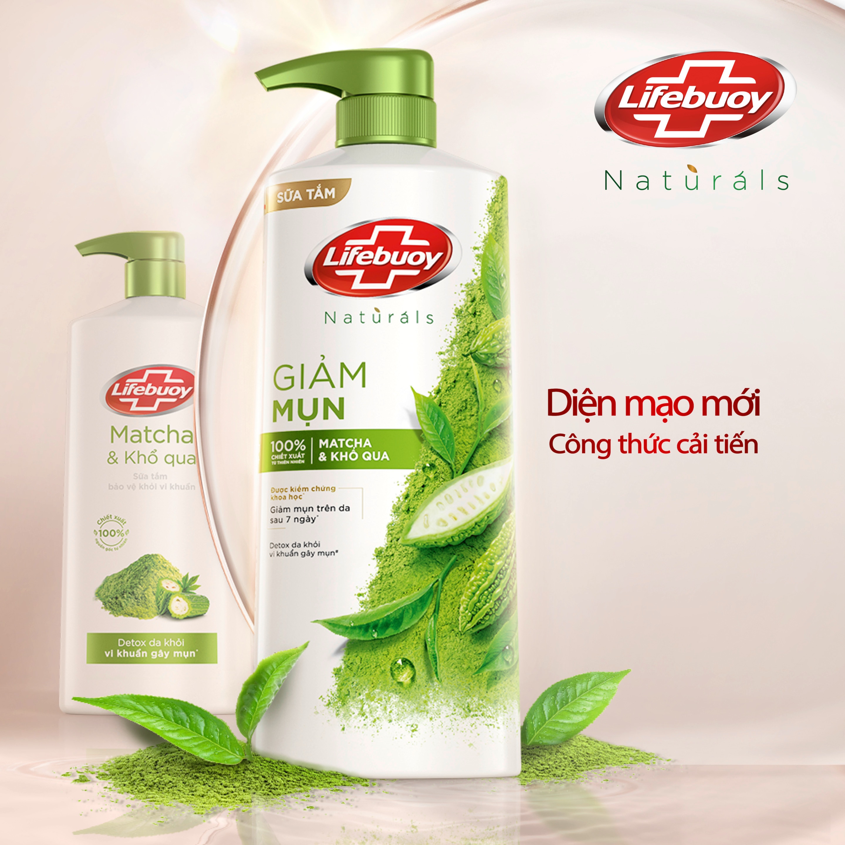 Sữa tắm Lifebuoy Giảm Mụn Matcha & Khổ Qua (Chai)