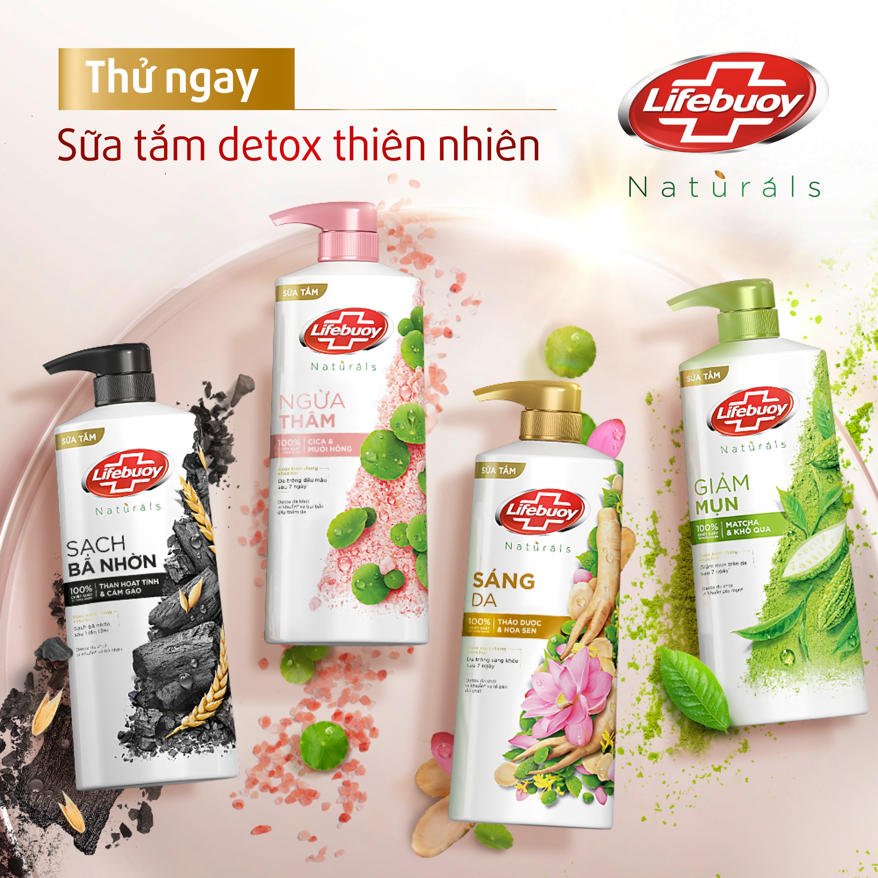 Sữa tắm Lifebuoy Giảm Mụn Matcha & Khổ Qua (Chai)