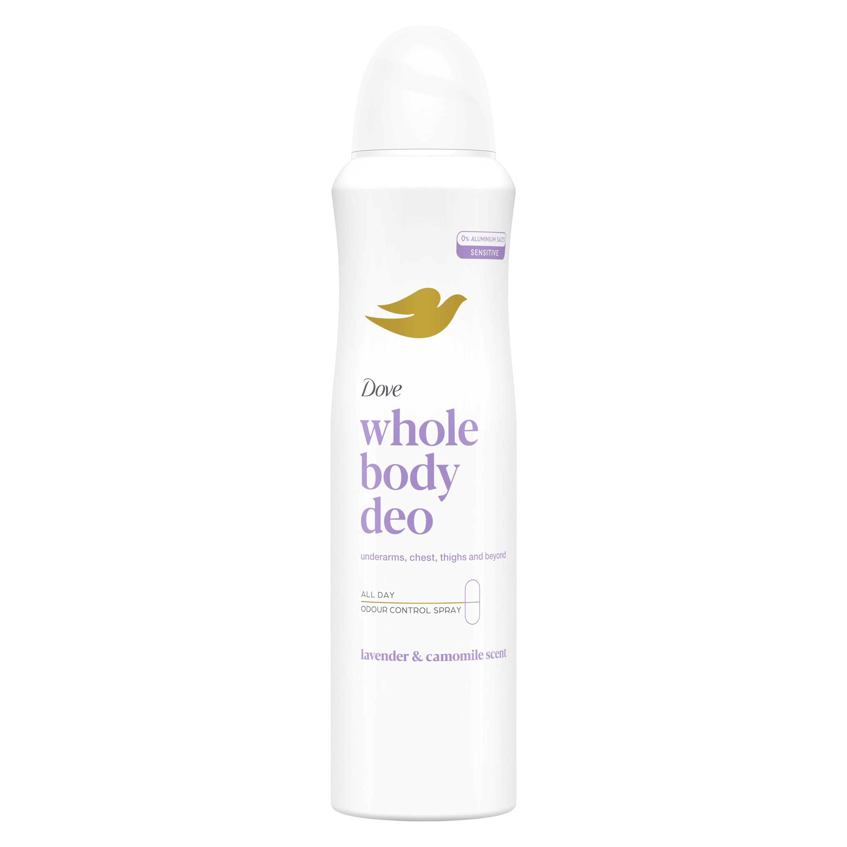 Dove Whole Body Deo Spray Lavender and Camomille 150ml packshot