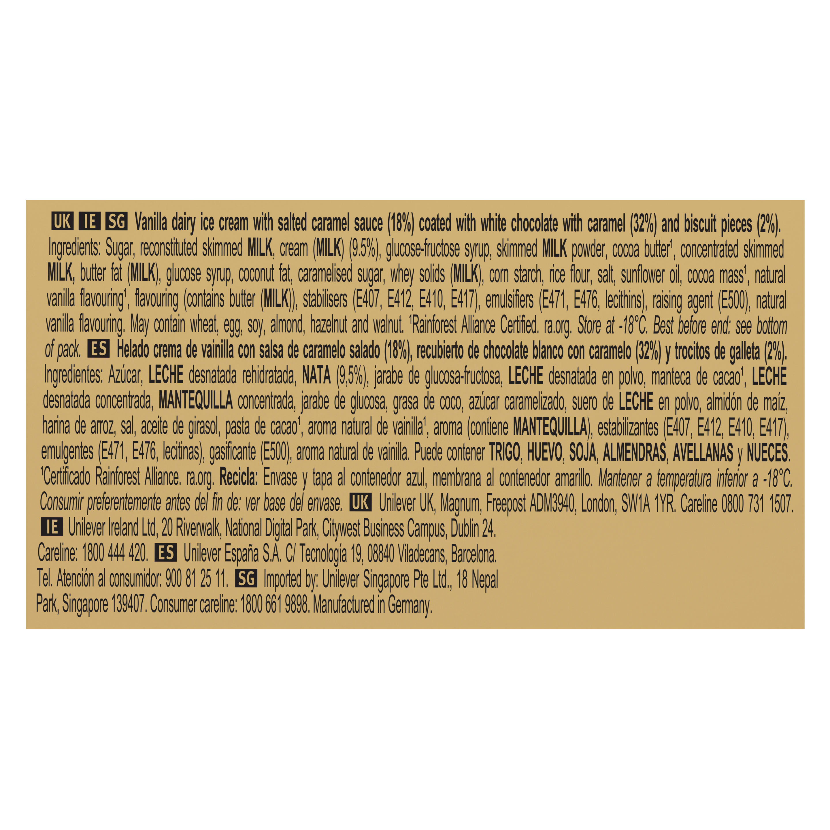 Magnum Bonbon Gold Caramel Billionnaire