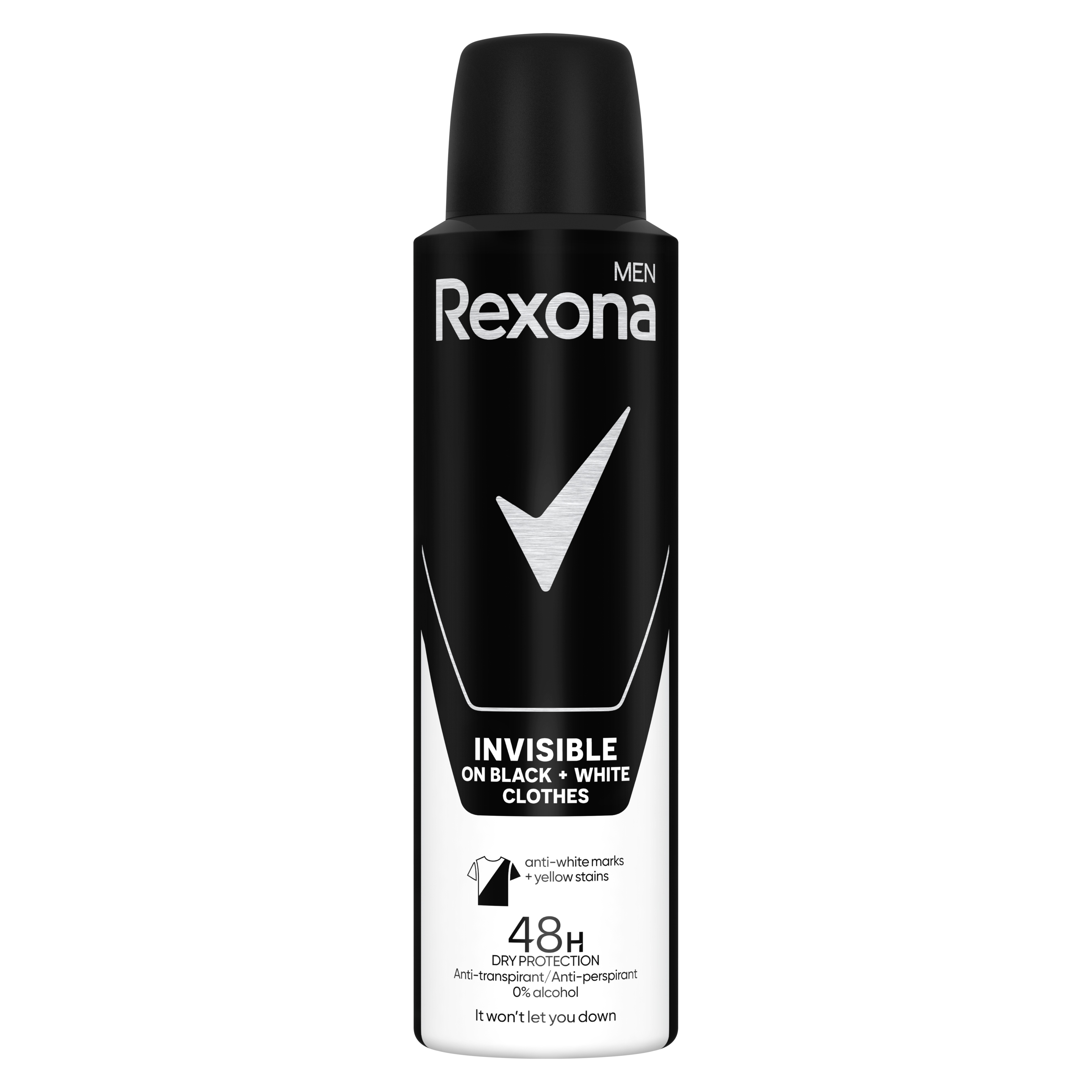 Антиперспірант аерозоль Rexona Men Невидимий на Чорному і Білому одязі