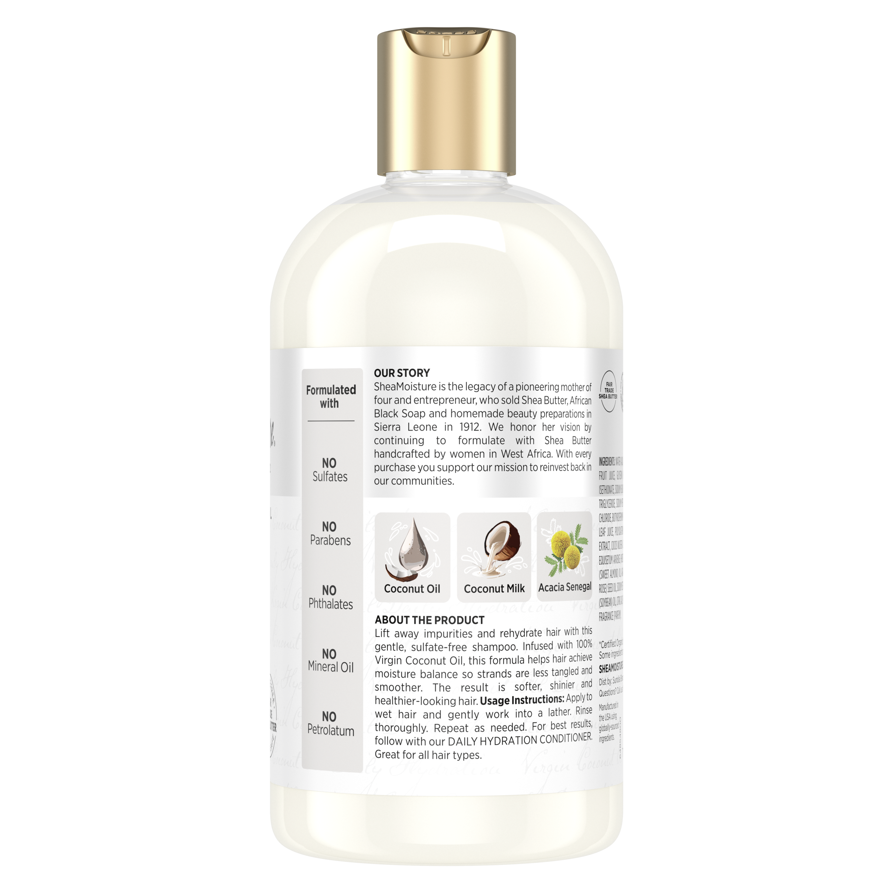 100% Virgin Coconut Oil Daily Hydration Shampoo