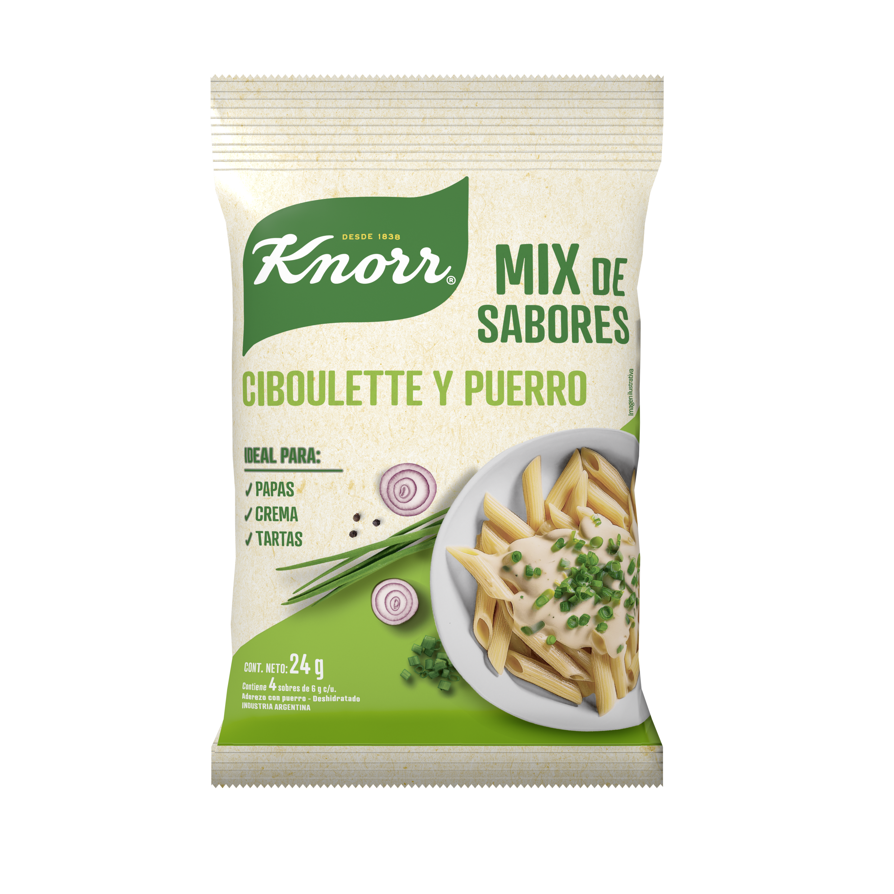 KNORR ADEREZO SABOR CIBOULLETE Y PUERRO 24 G packshot