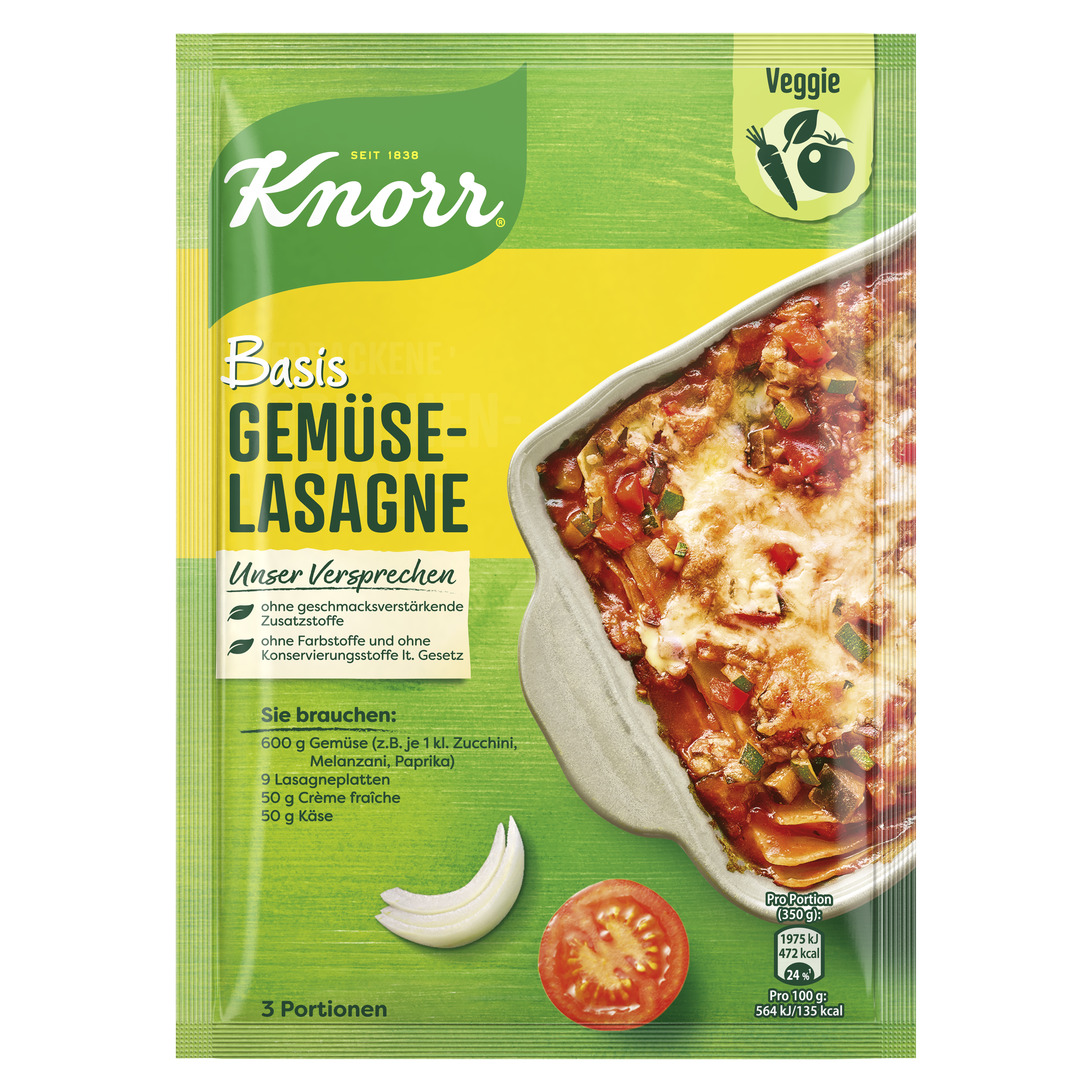 Knorr Basis für Gemüselasagne 3 Portionen