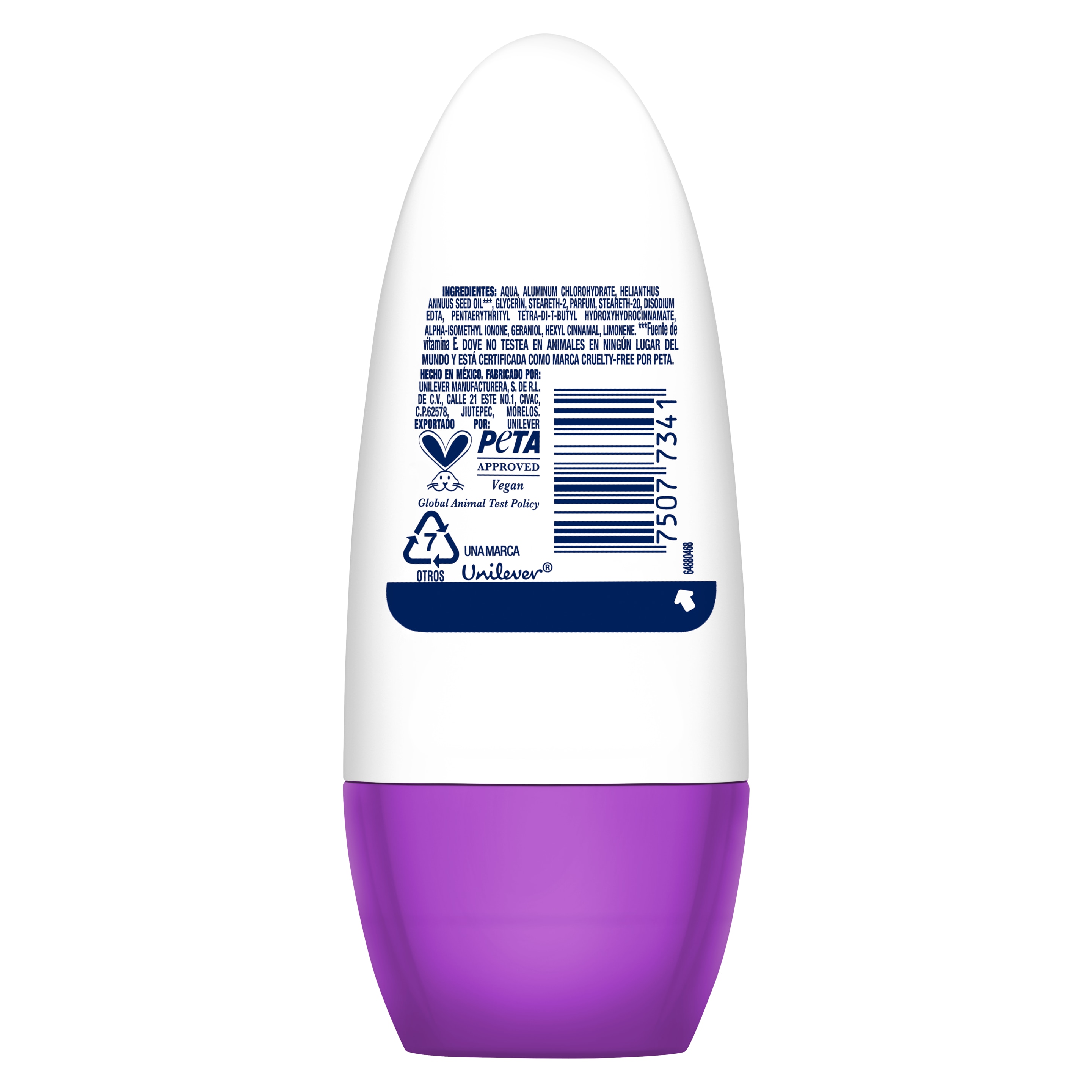 Antitranspirante en Roll On Dove Tono Uniforme Orquídea 50ml