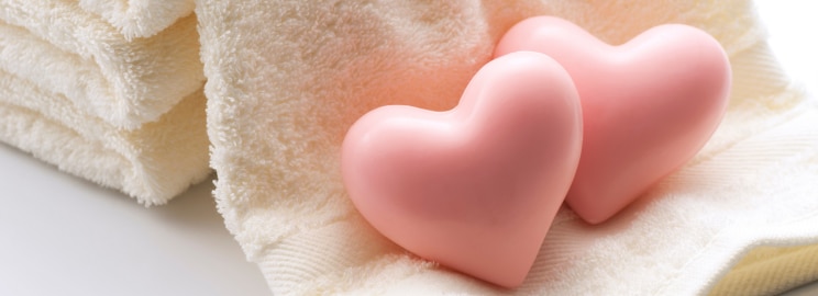 Heart shaped soap bar 