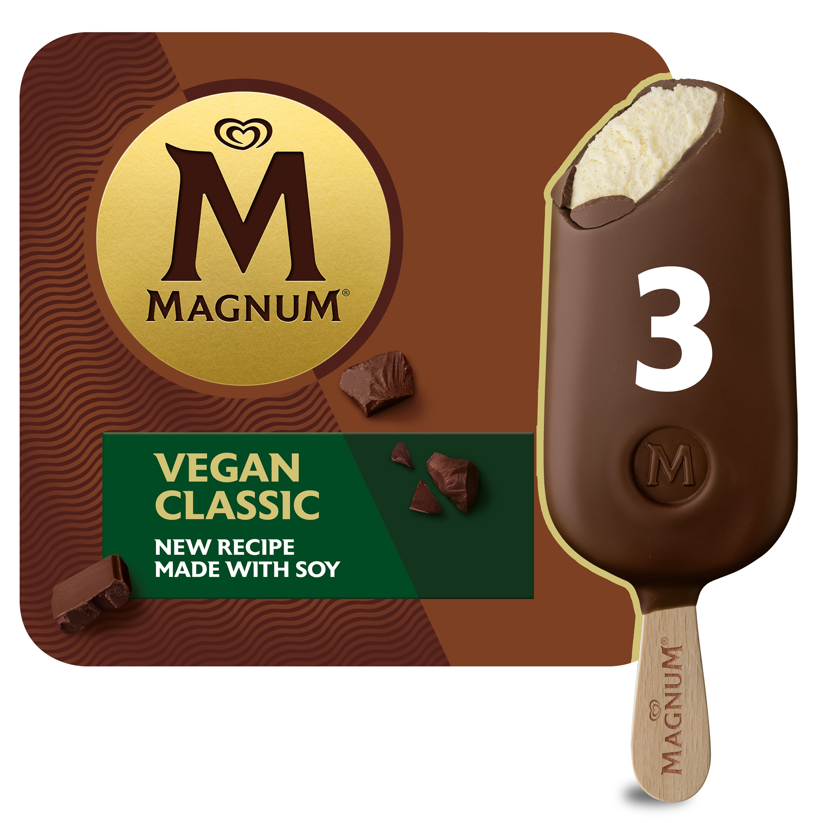 Magnum Vegan Almond 3 x 90ml Front of pack packshot