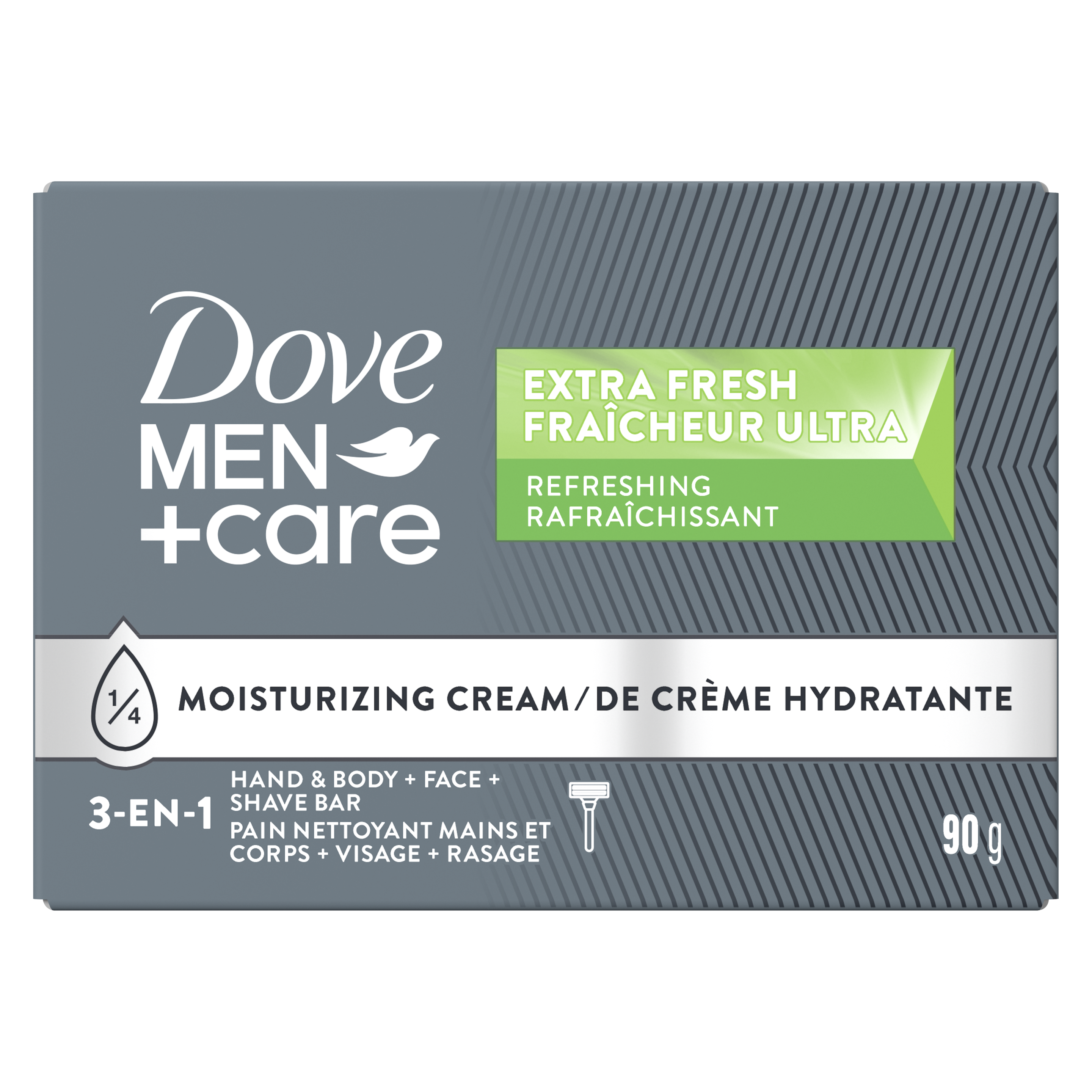 Pain nettoyant pour le corps et le visage Men+Care Fraîcheur ultra 90 g