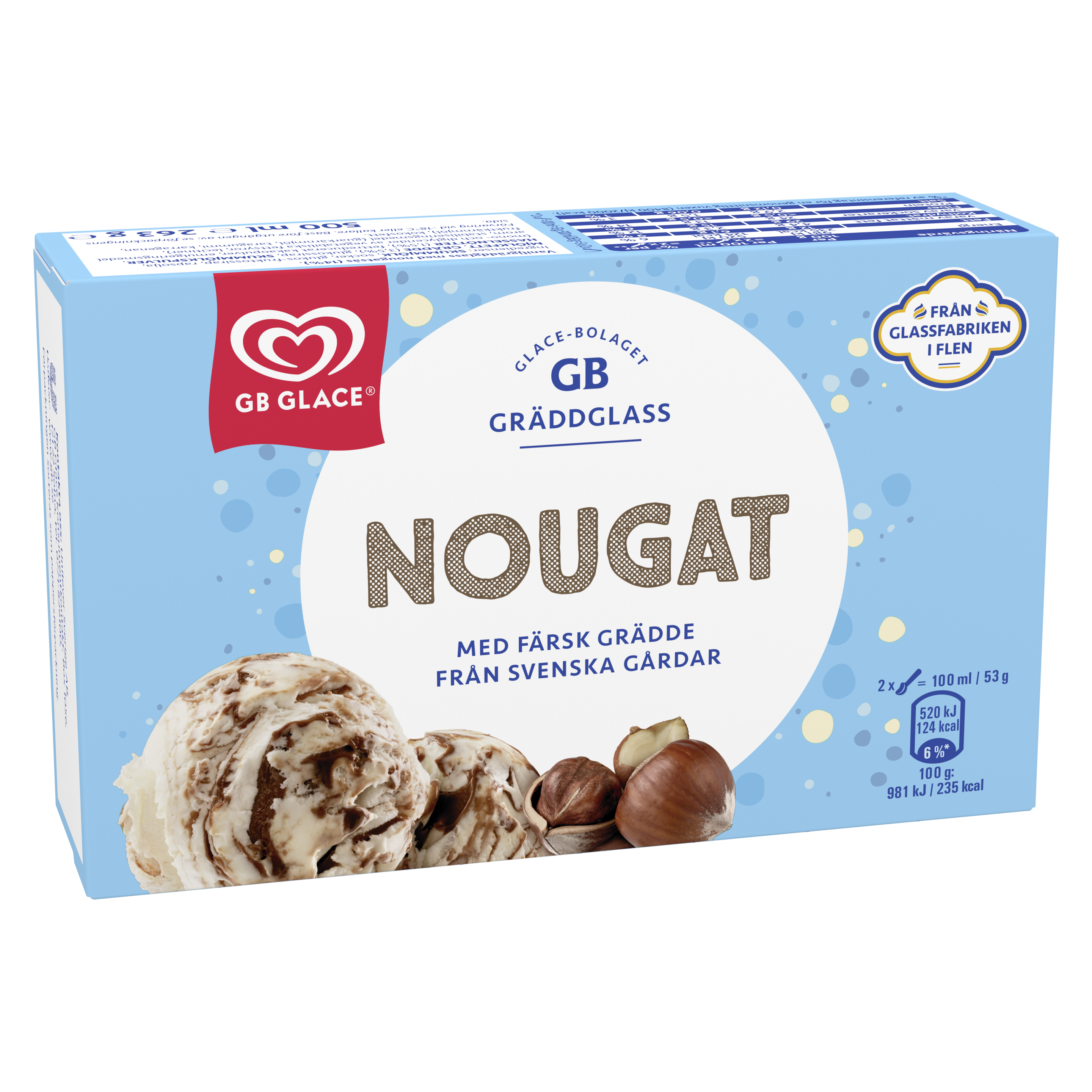 GB Gräddglass Vanilj med nougat packshot