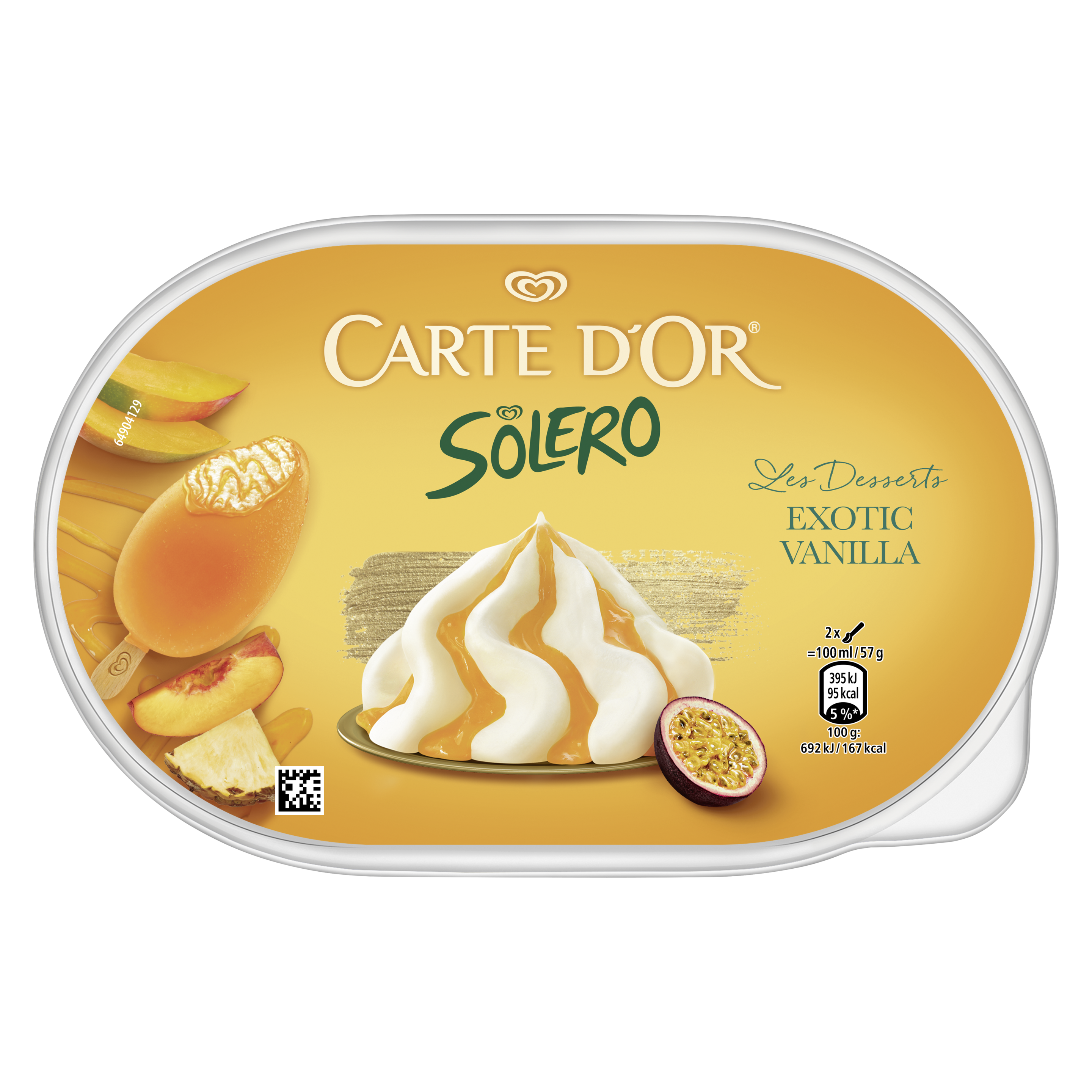 Carte D'or  Solero  Ice Cream Dessert  825 ML packshot