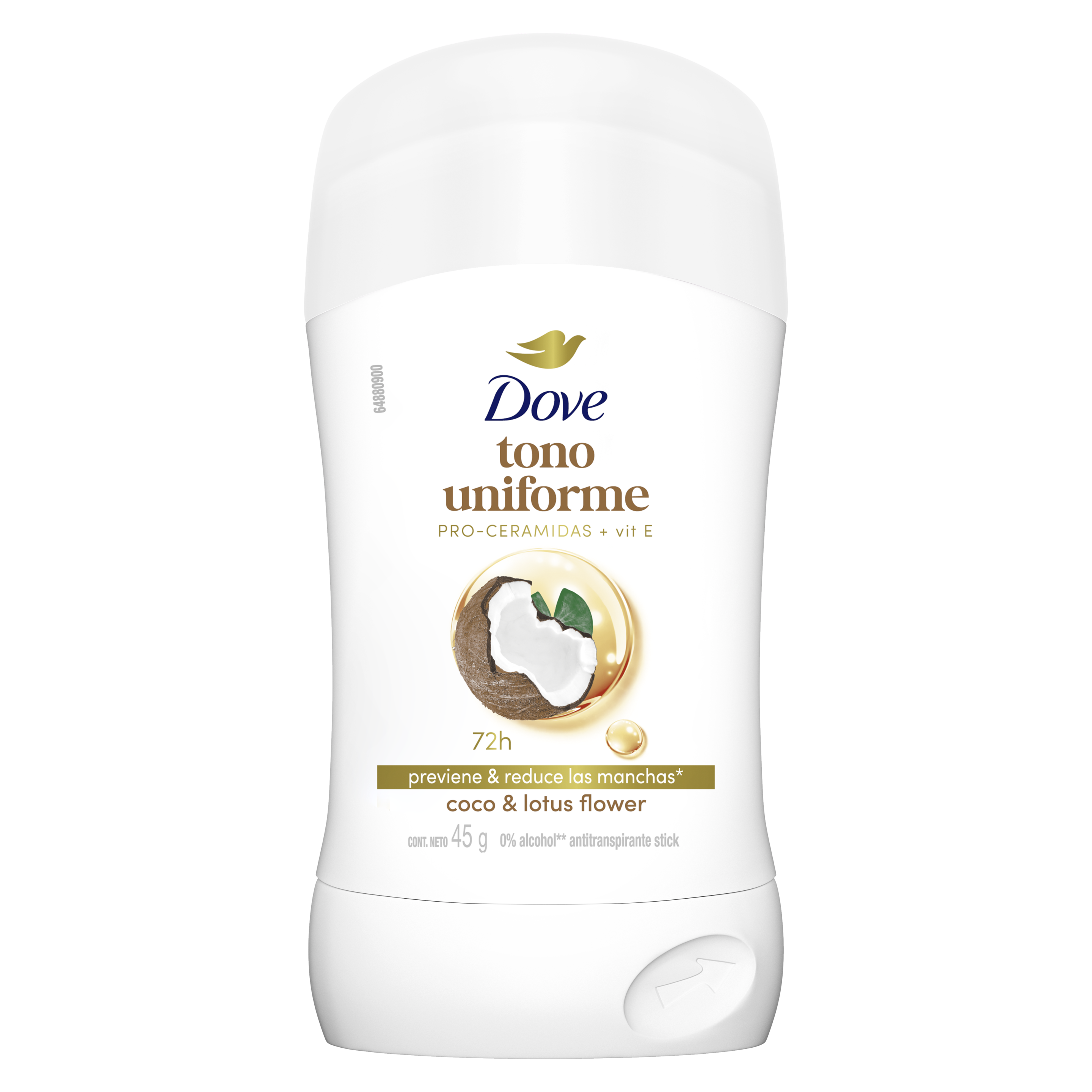 Desodorante en barra Dove Tono Uniforme Coco packshot