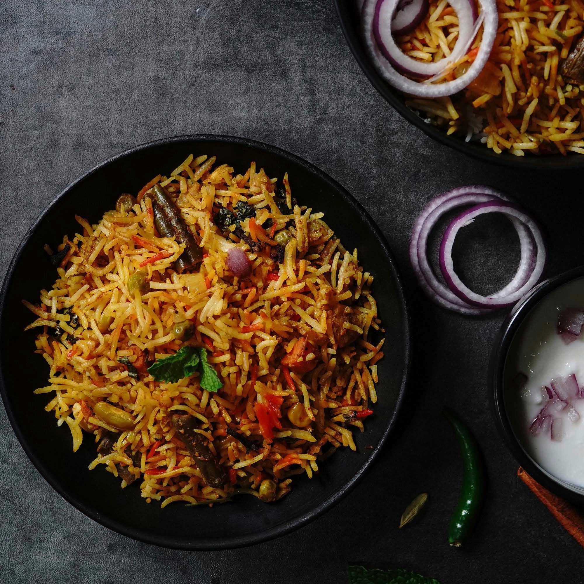 Bowl of Vegetable Briyani