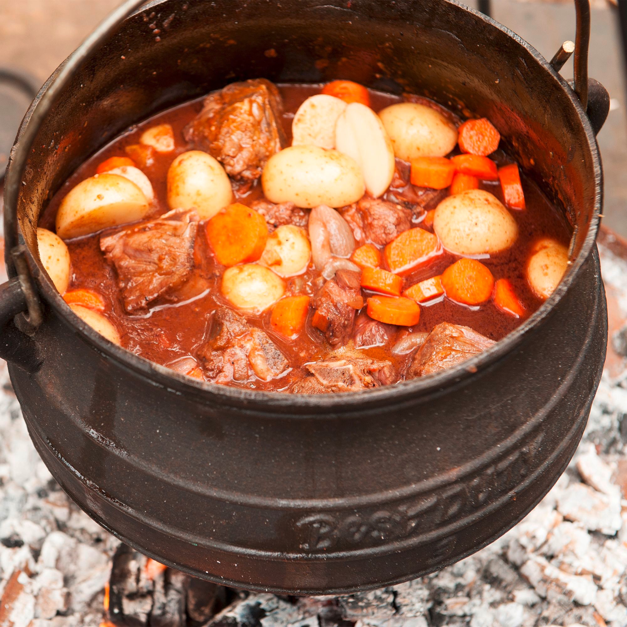 Potjie pot of lamb or beef stew