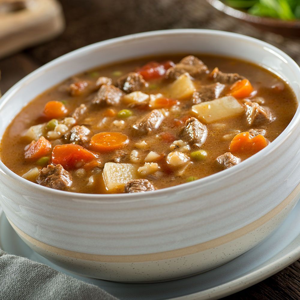 Beef soup with vegetables