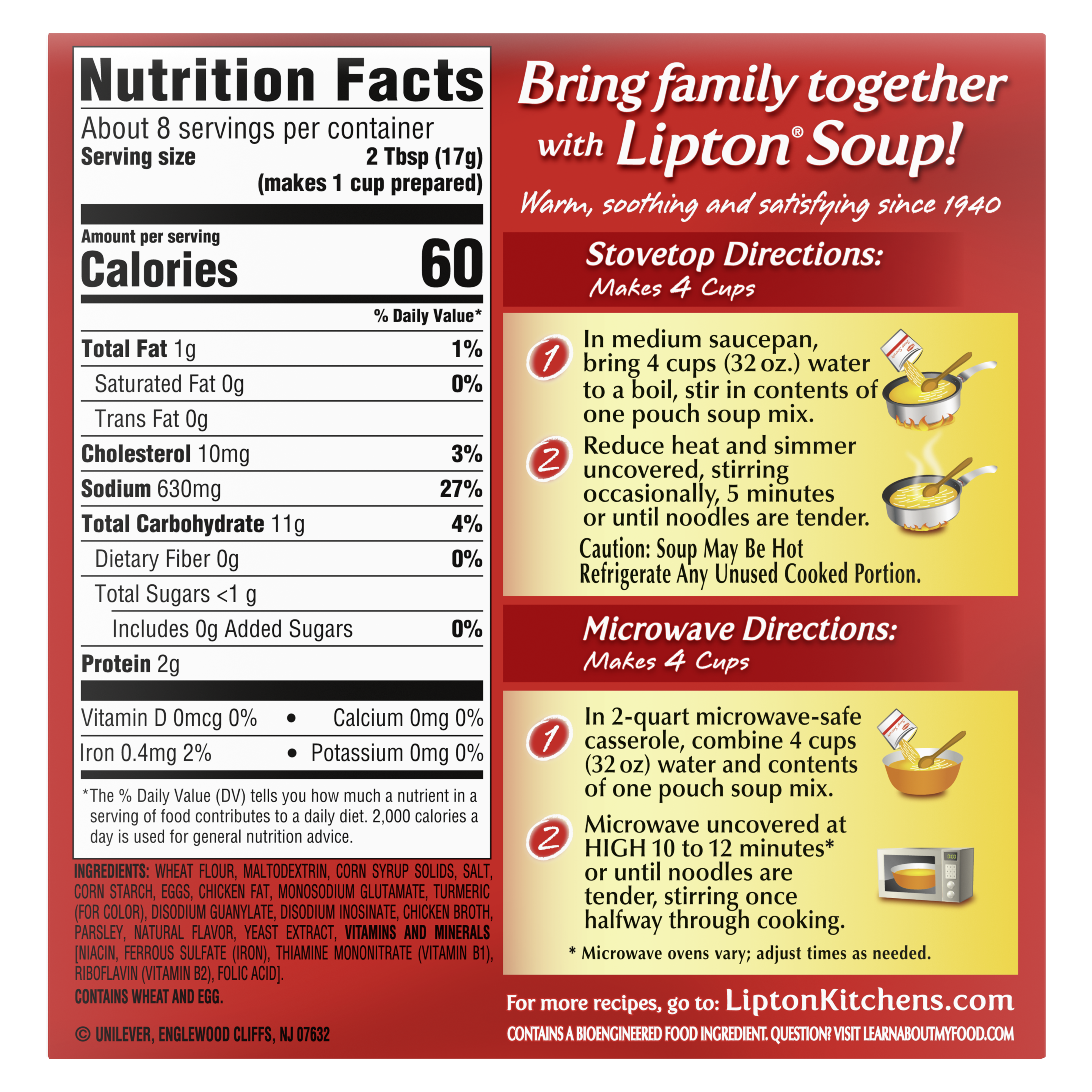 Lipton Ring-O-Noodle Chicken Flavor Soup Mix