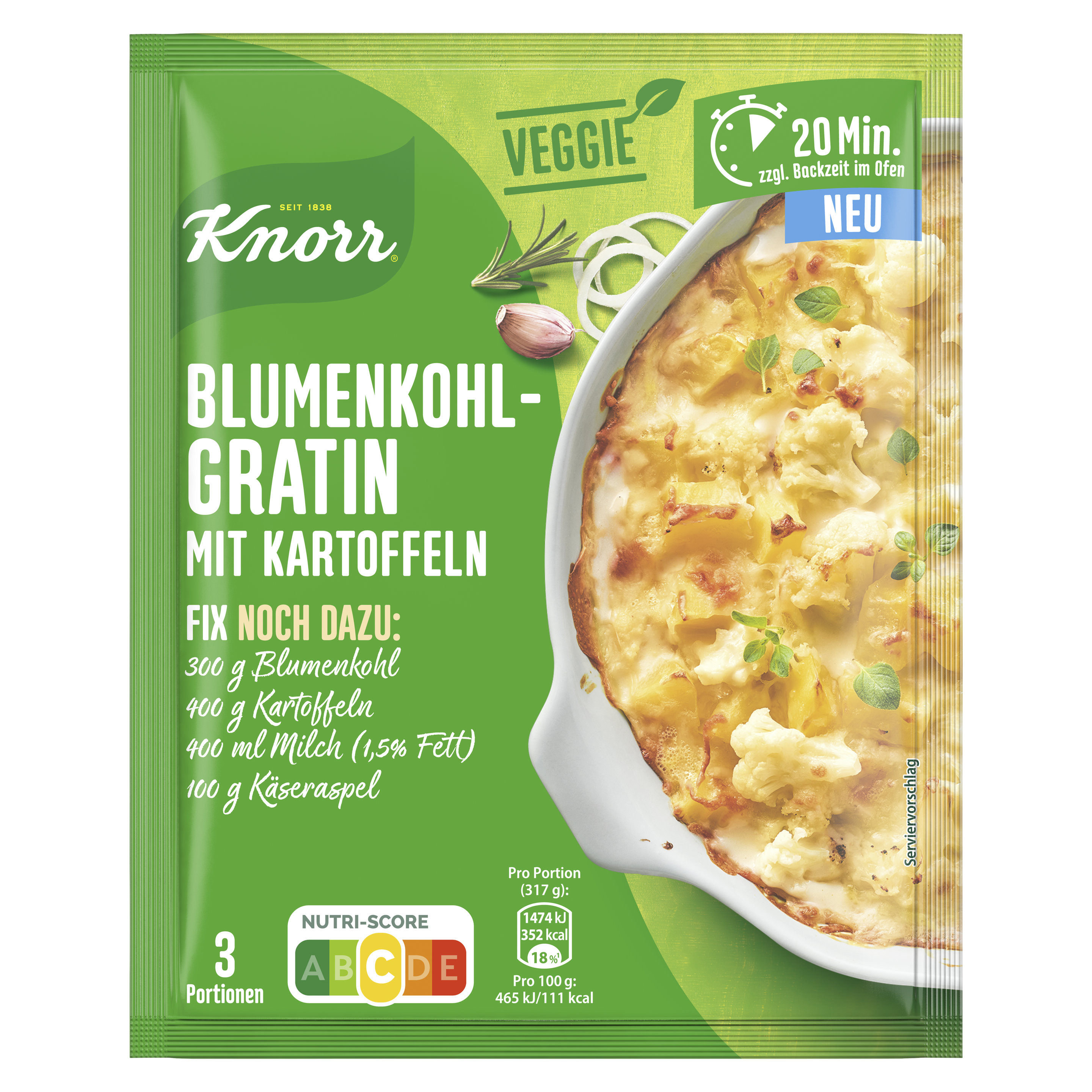 Knorr Fix Blumenkohl-Auflauf mit Kartoffeln 38 g