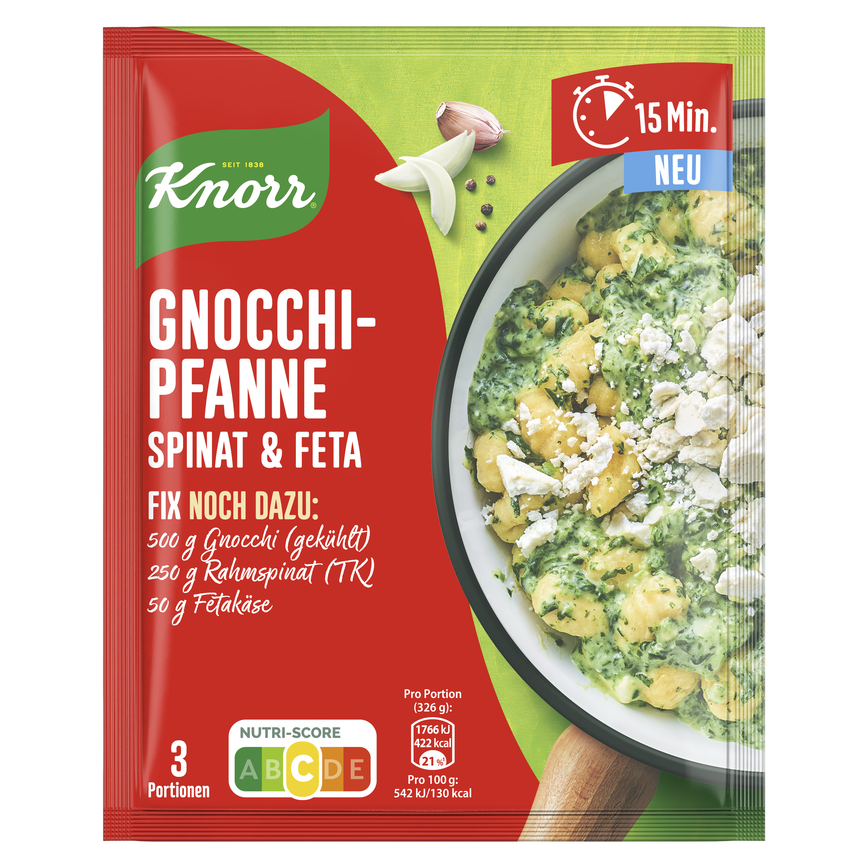 Knorr Fix Gnocchi Pfanne mit Spinat & Feta 35 g