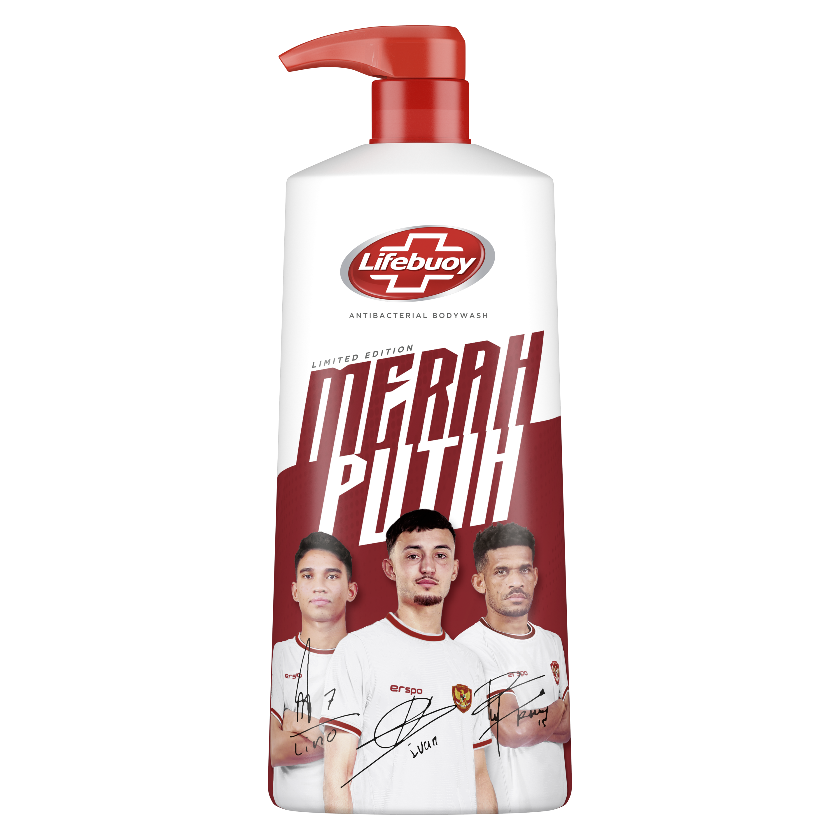 Lifebuoy Merah Putih Limited Edition Timnas Total 10 Pump 500ml