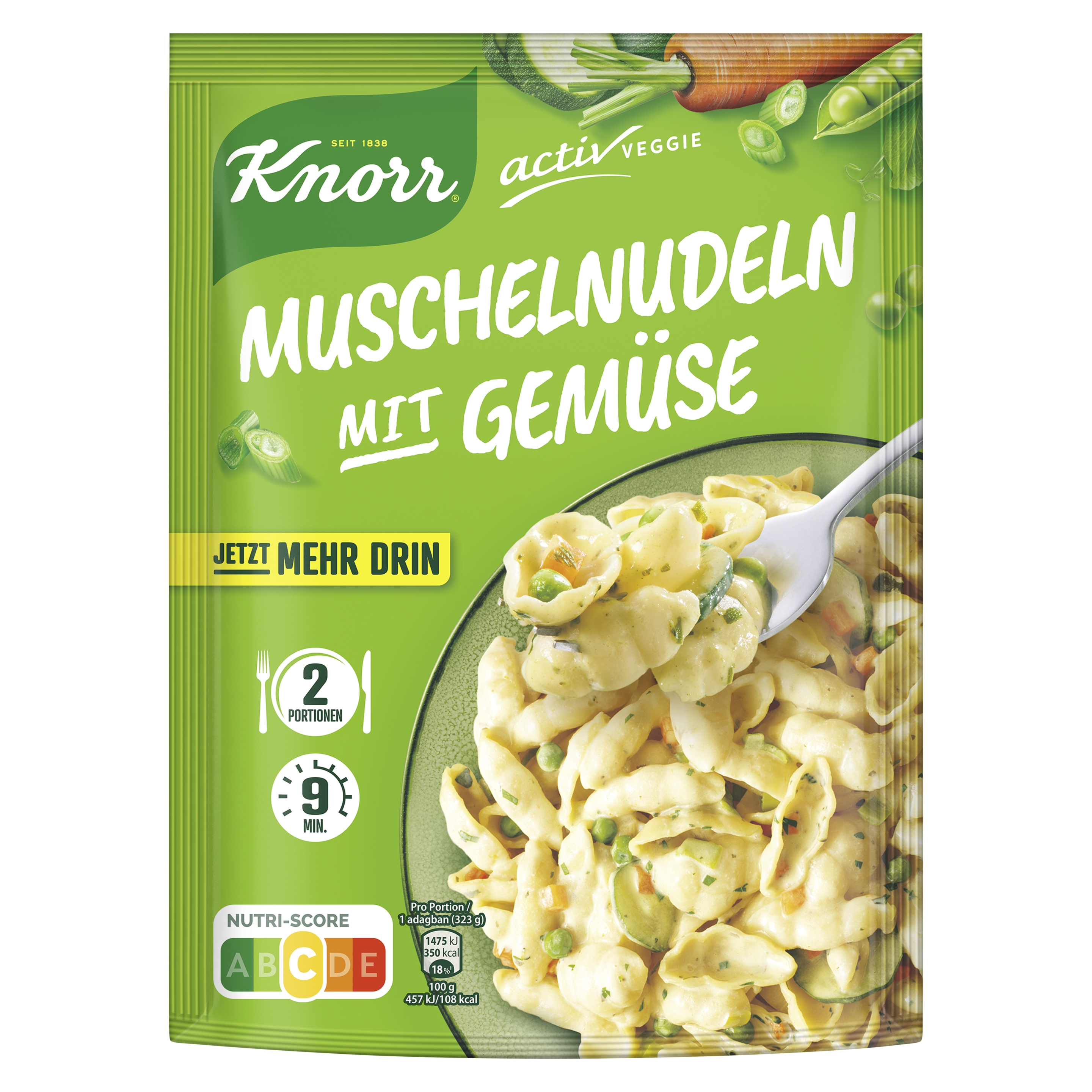Knorr Activ Veggie Muschelnudeln mit Frühlingsgemüse 172 g