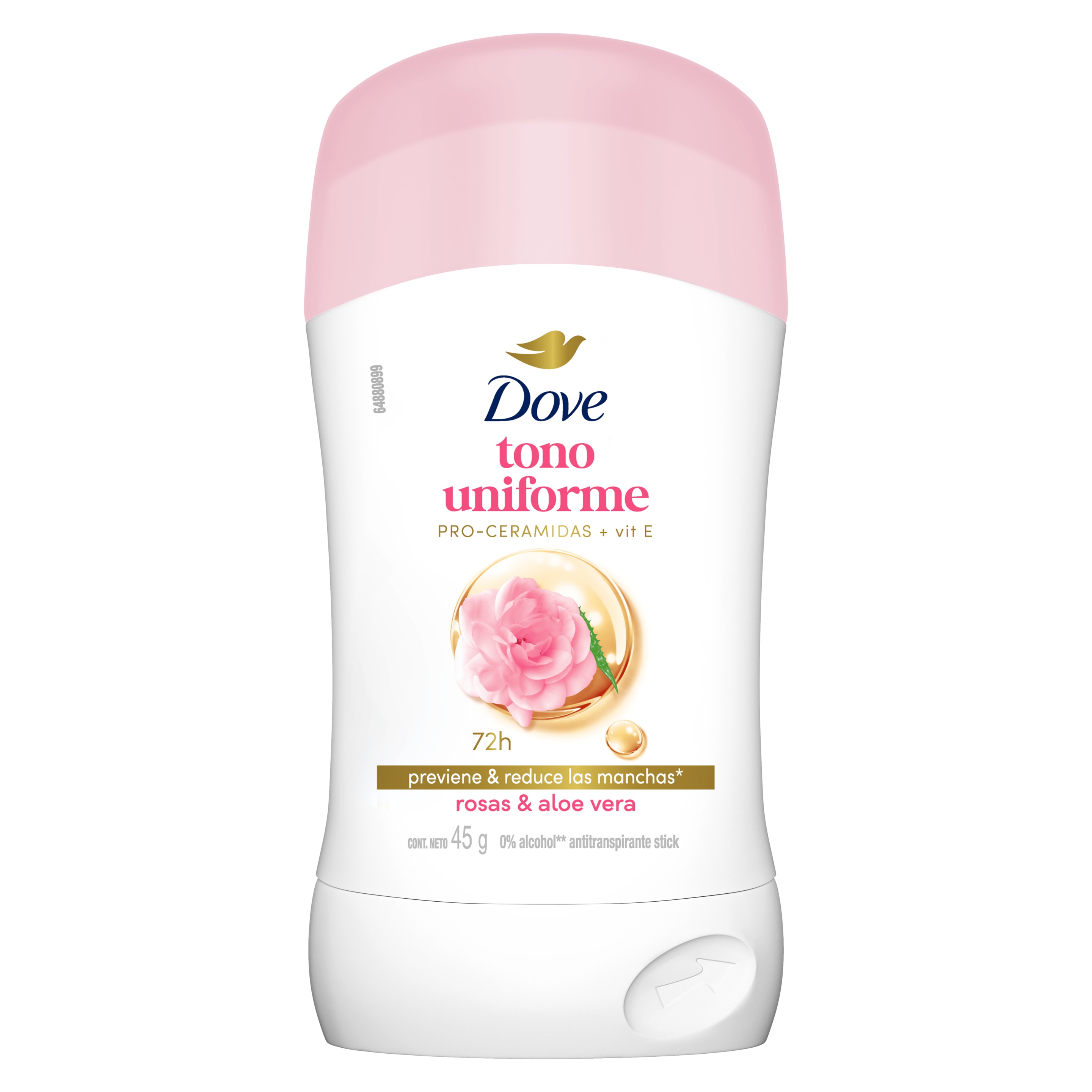 Antitranspirante en Barra Dove® Tono Uniforme Rosas - Previene y reduce las manchas packshot