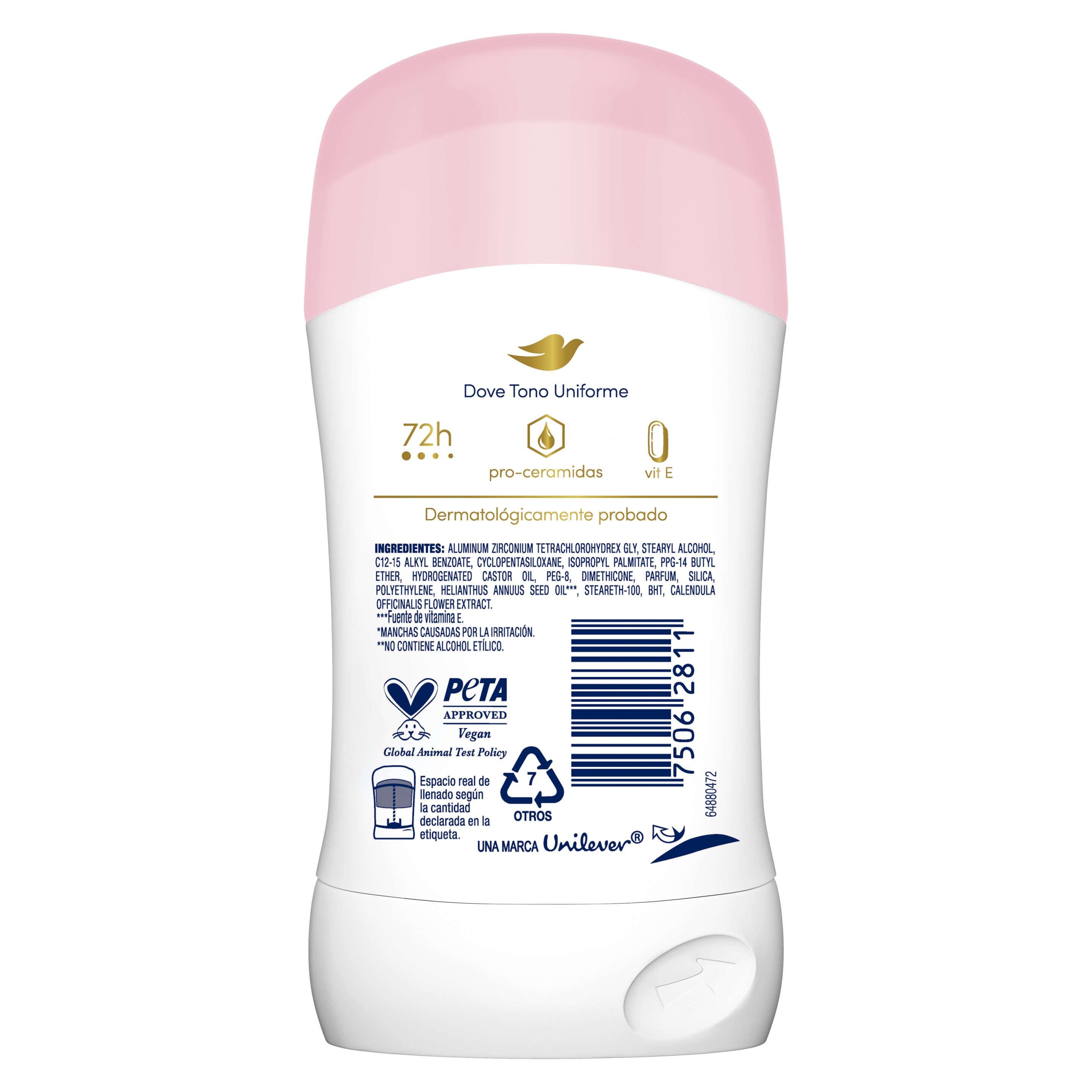 Antitranspirante en Barra Dove Tono Uniforme Rosas 45g