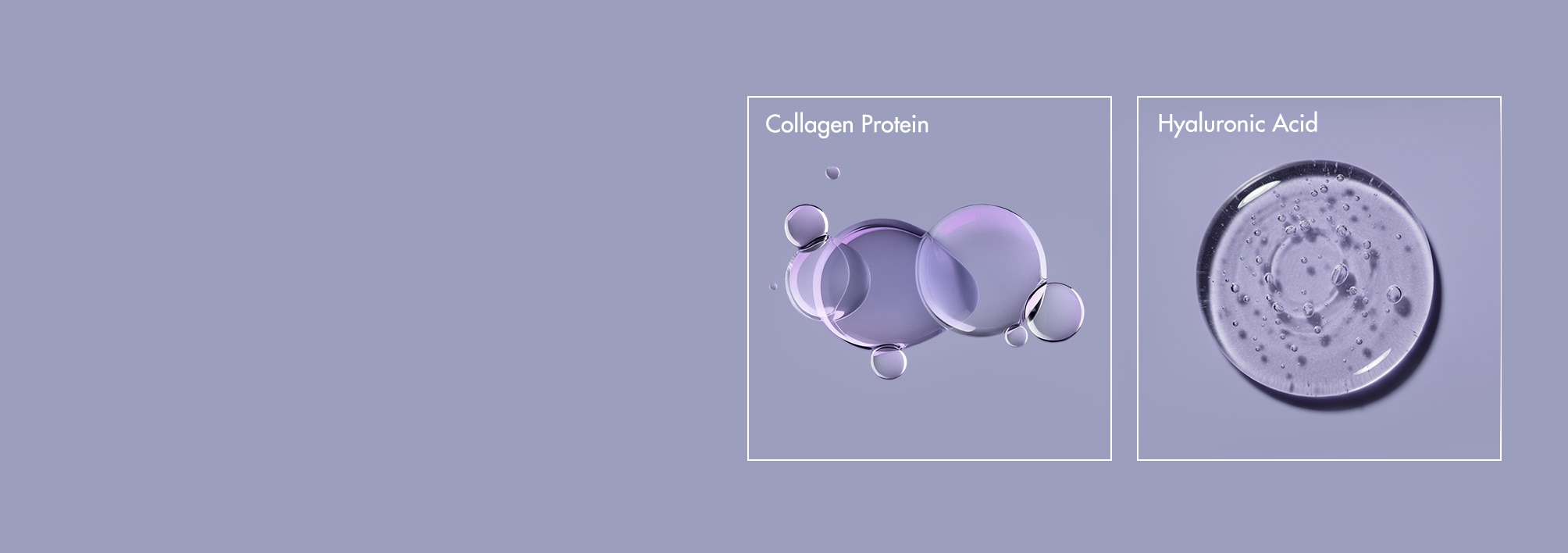 Microscopic images of the collagen protein and hyaluronic acid in Nexxus Hy-Volume shampoo for fuller hair, our best shampoo for volume and thickness.