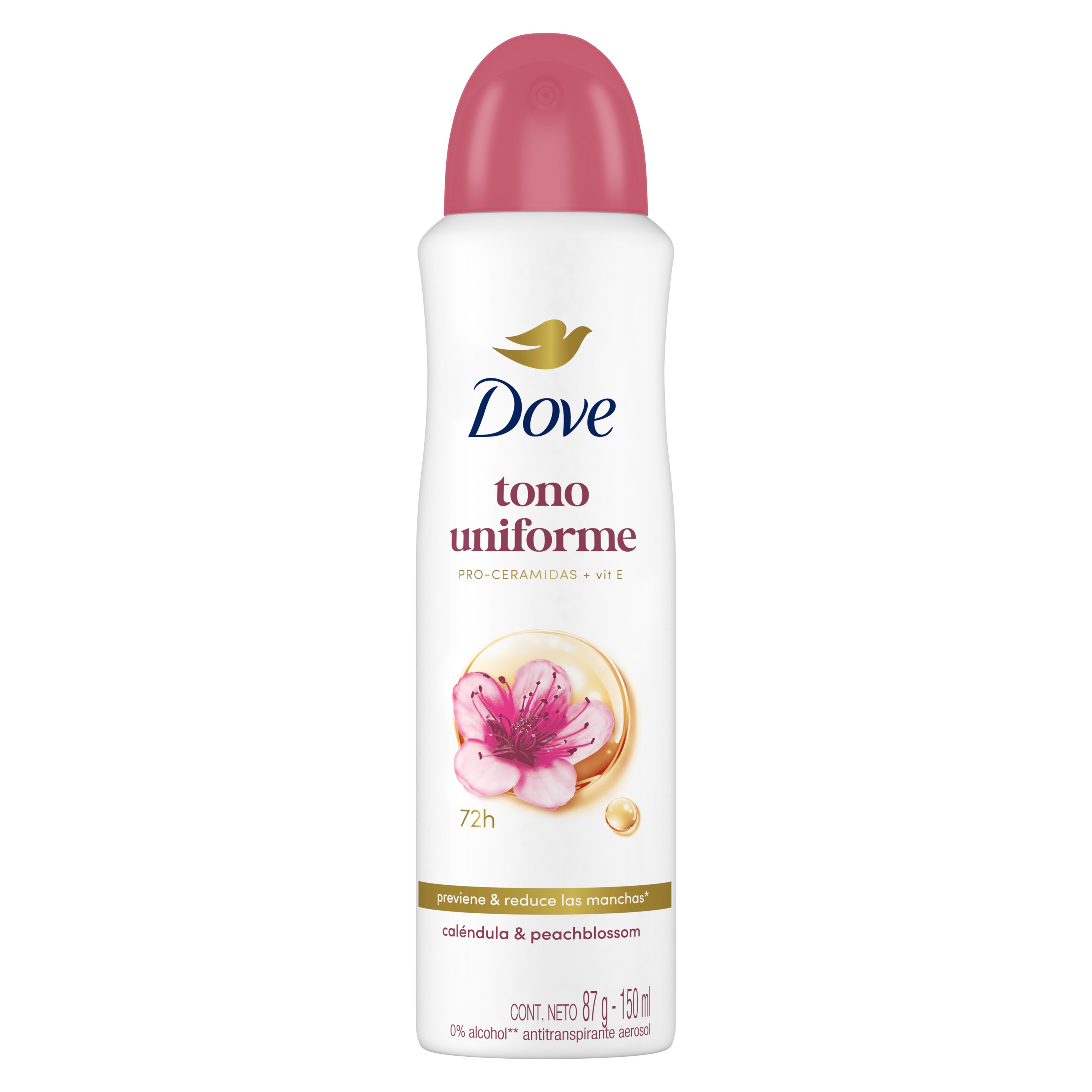 Desodorante en aerosol Dove Tono Uniforme Caléndula packshot