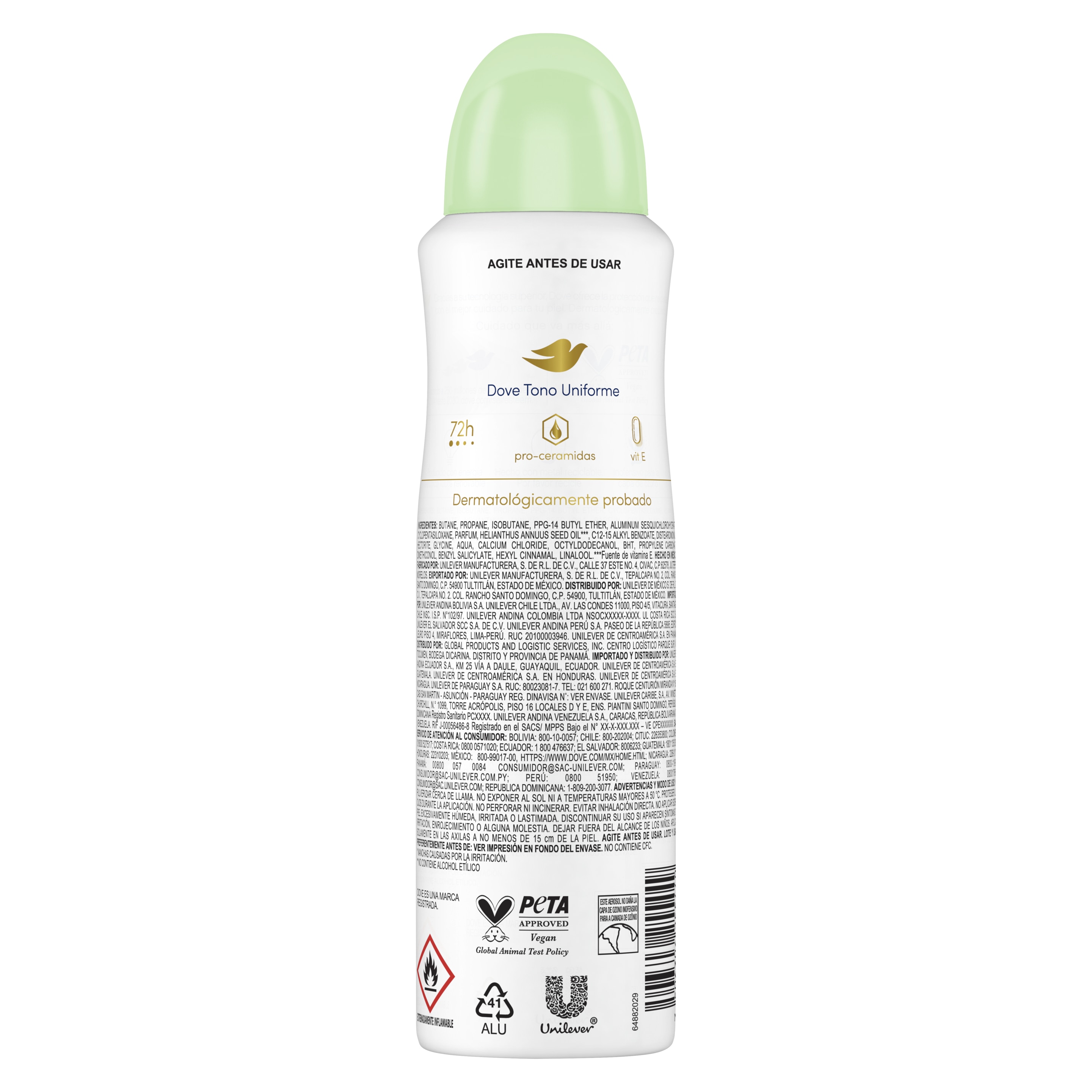 Antitranspirante en Aerosol Dove Tono Uniforme Raspberry 150ml