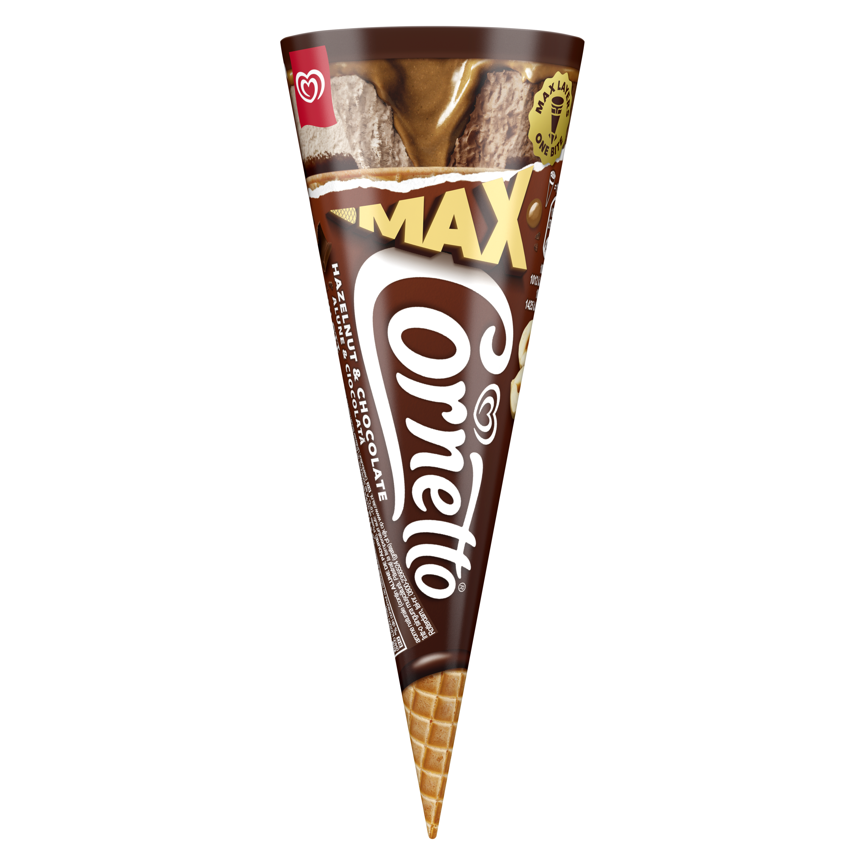 Cornetto MAX Gianduja & Chocolate packshot