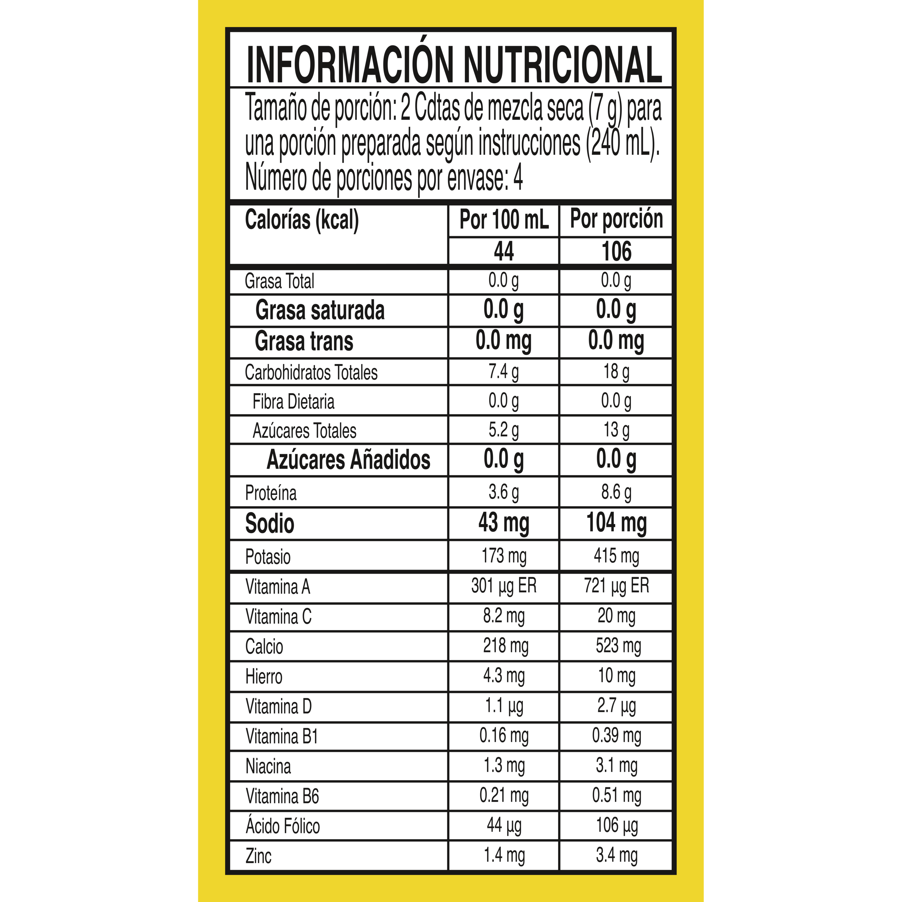Maizena colada de Arequipe con vitaminas y minerales 28g