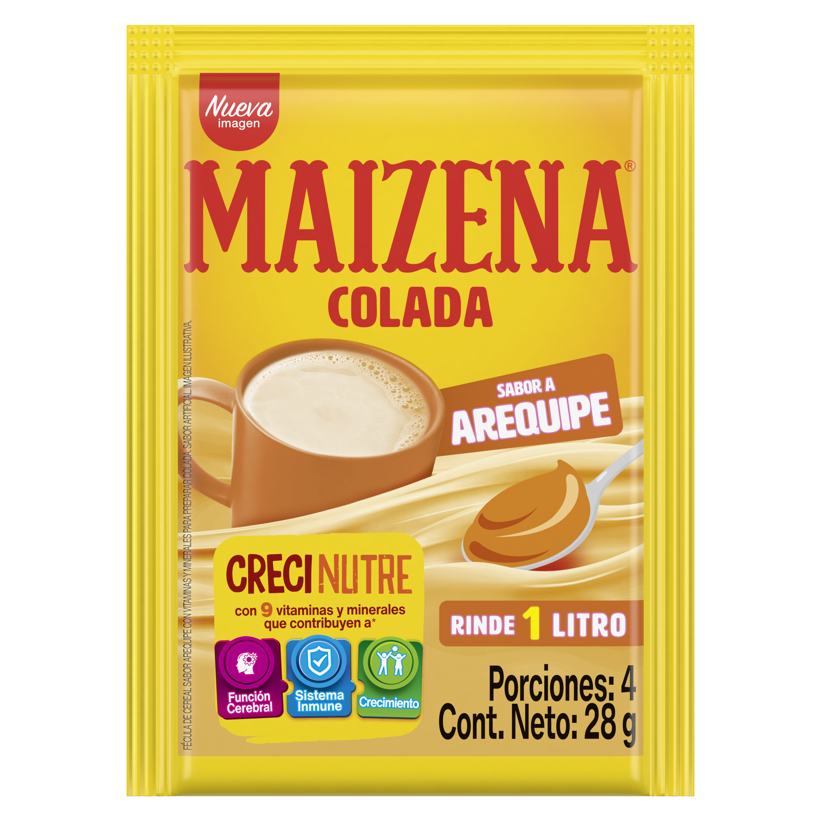 Maizena colada de Arequipe con vitaminas y minerales 28g packshot