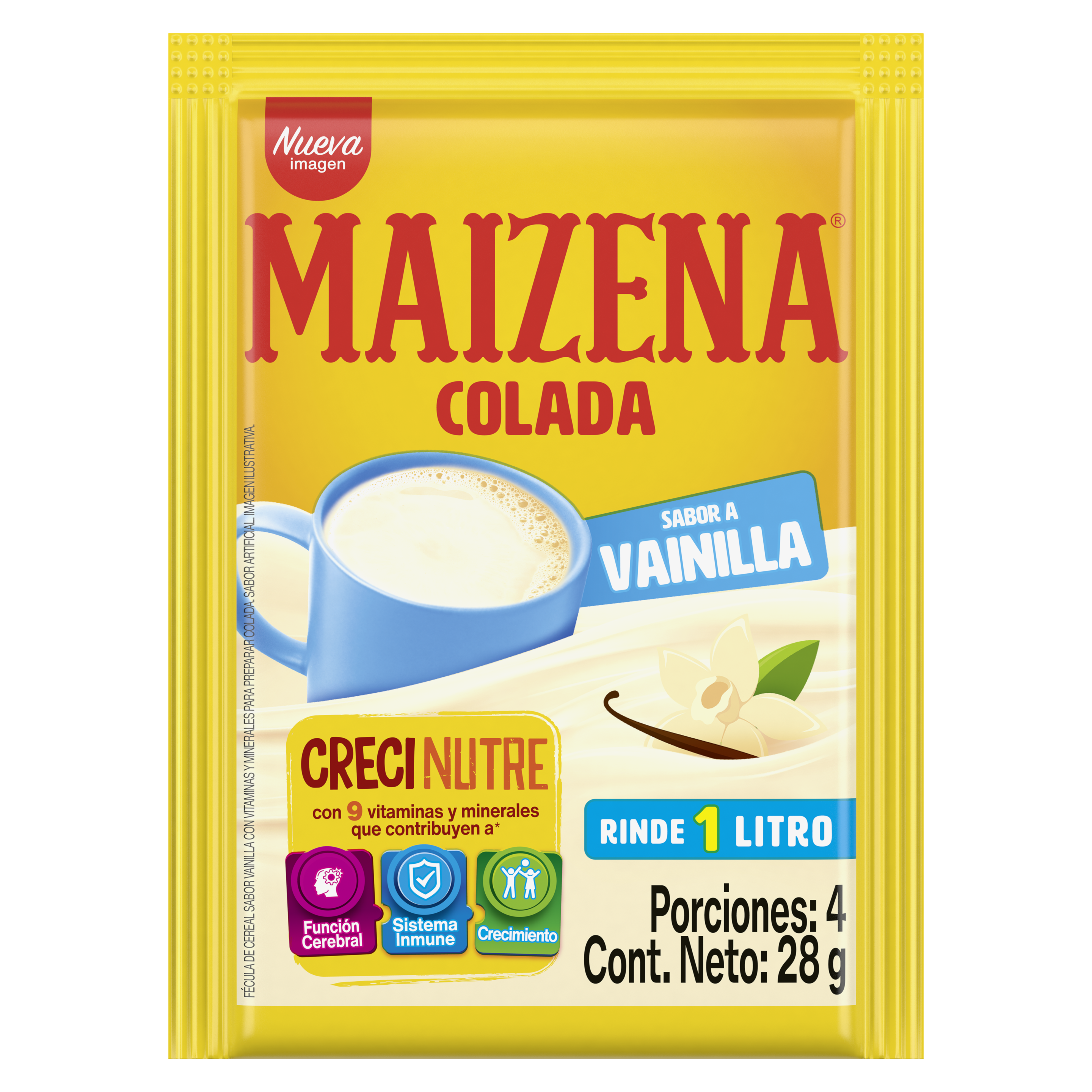 Maizena colada de Vainilla con vitaminas y minerales 28g packshot