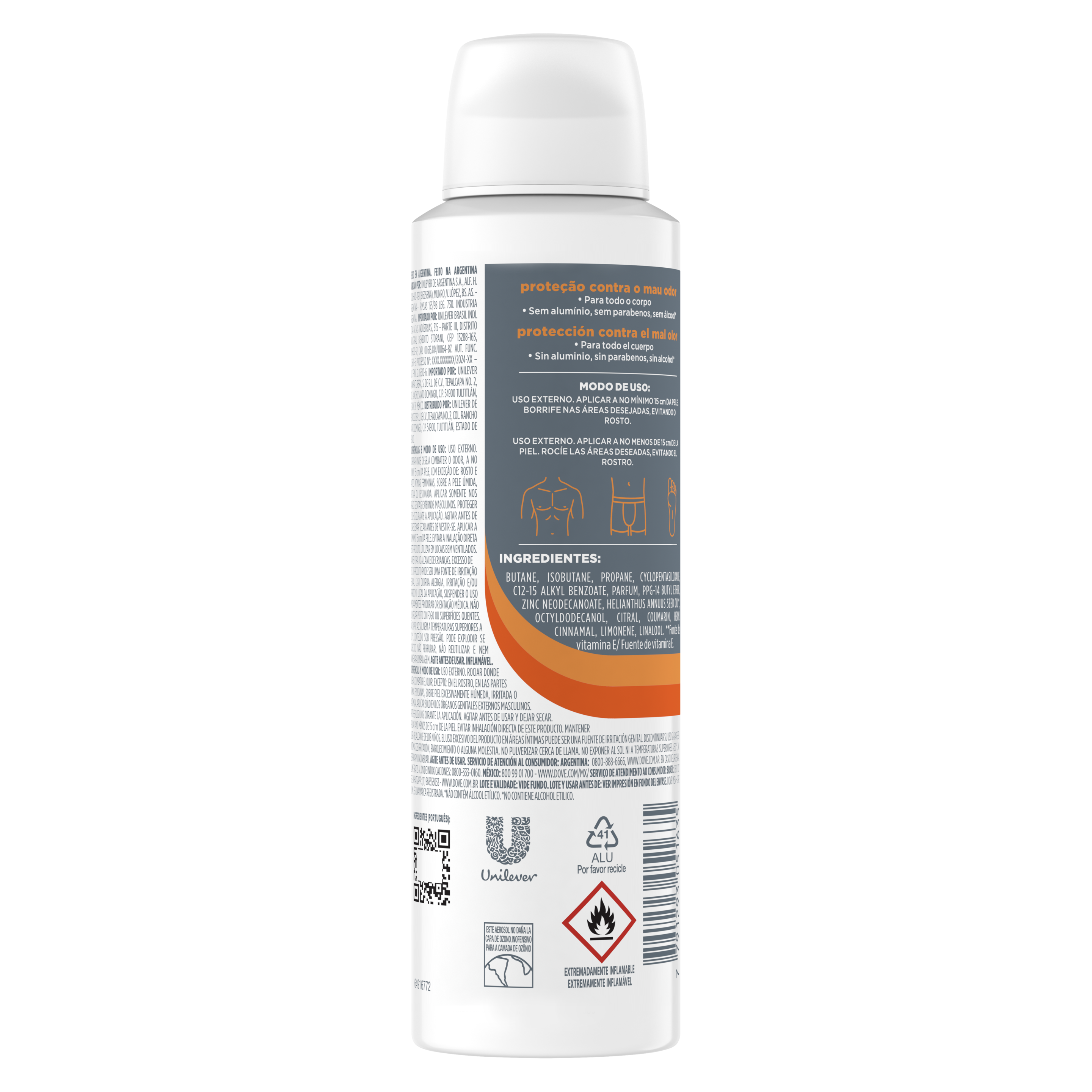 Desodorante Dove Men + Care All Body Deo Shea Cedar 150 ml