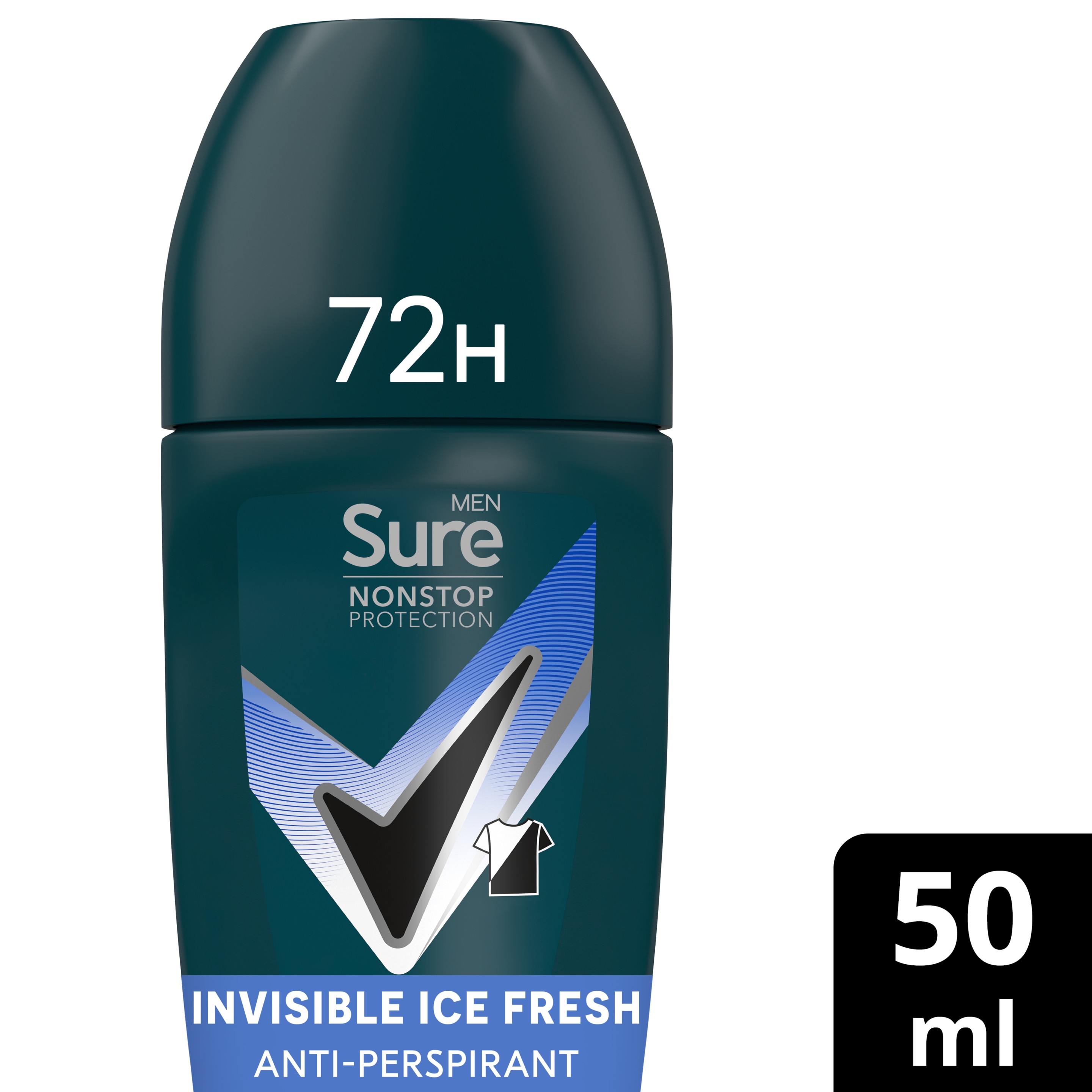 Sure Men Nonstop Invisible Ice Antiperspirant Deodorant Roll On 50ml