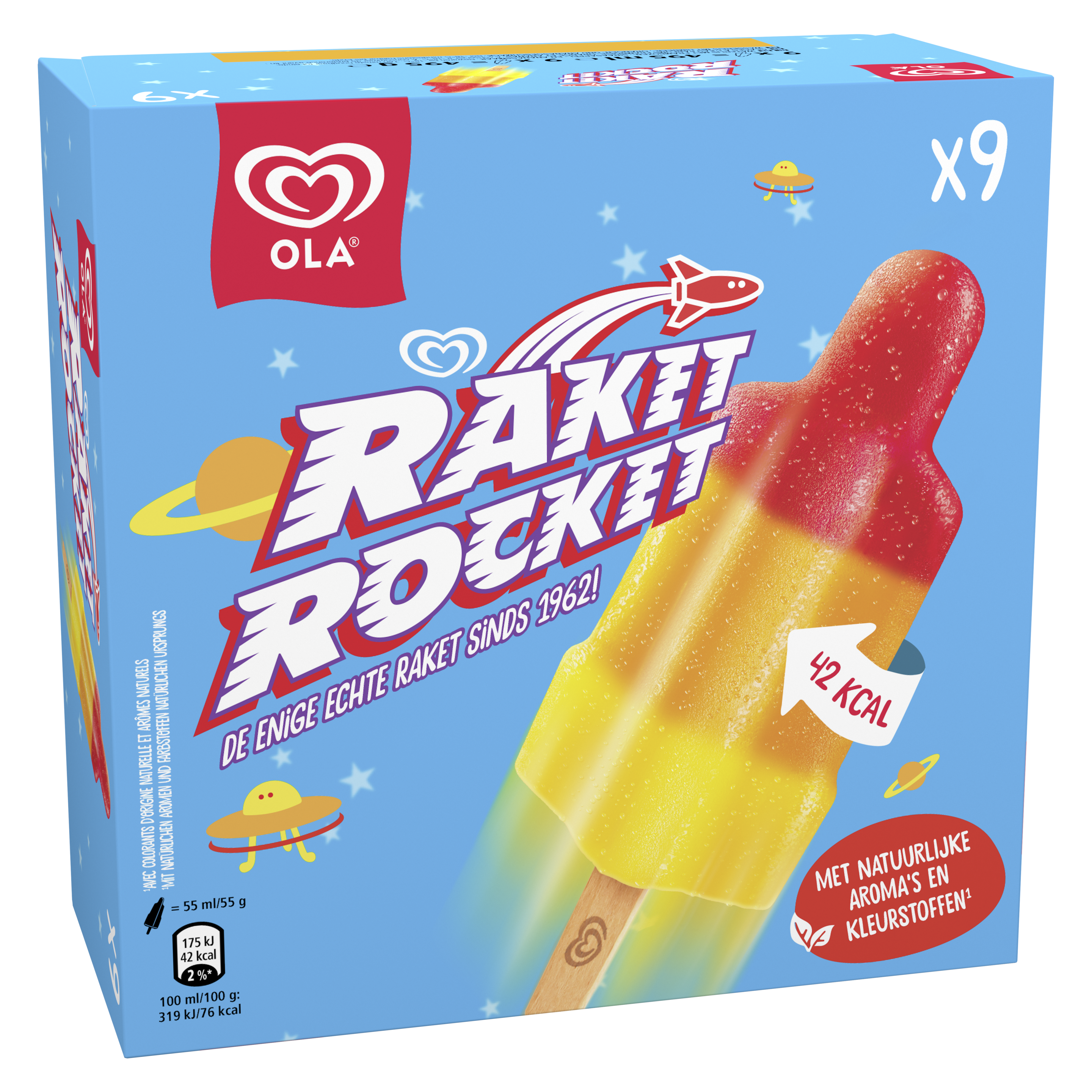 Raket 9 stuks packshot