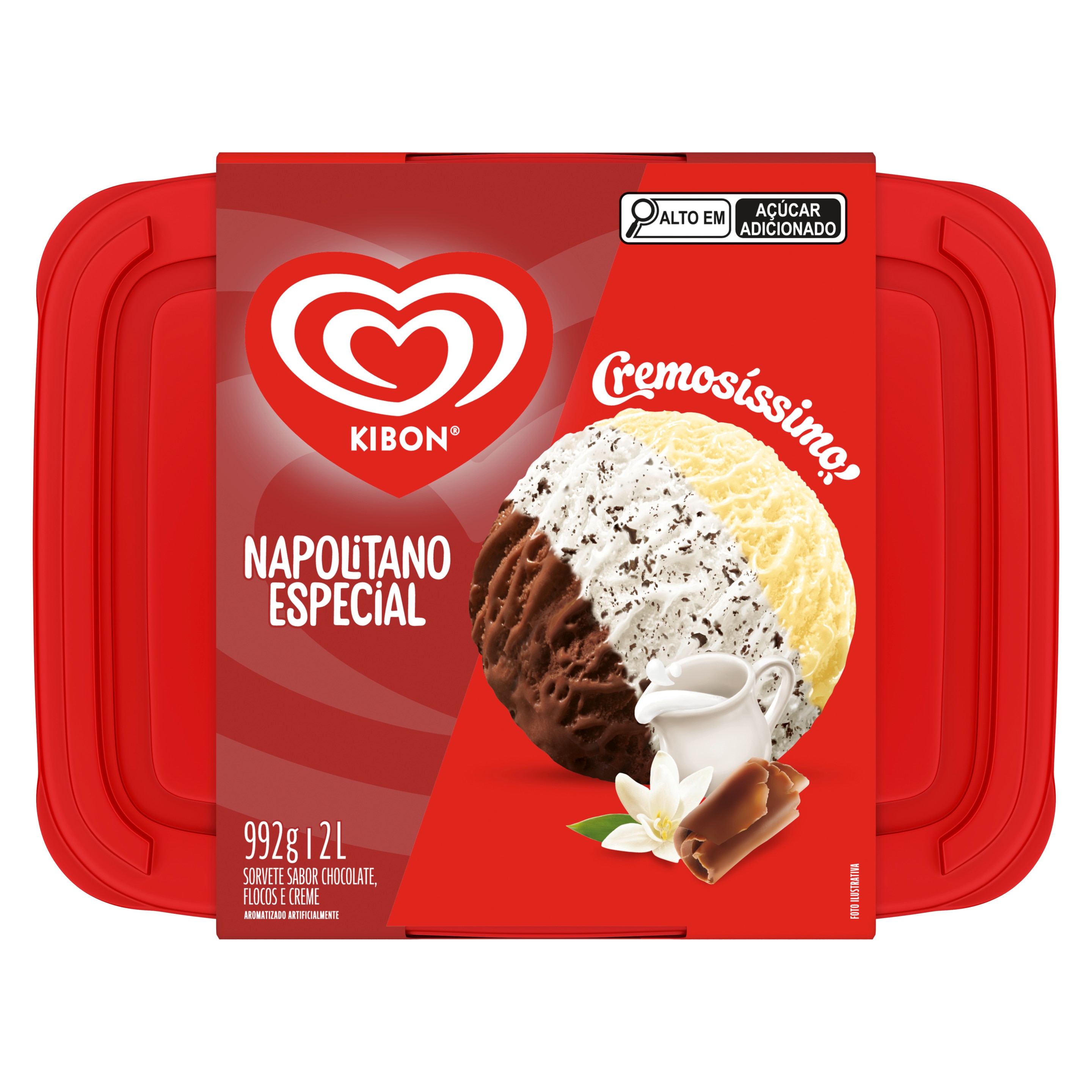Pote do sorvete cremosíssimo napolitano edição especial packshot