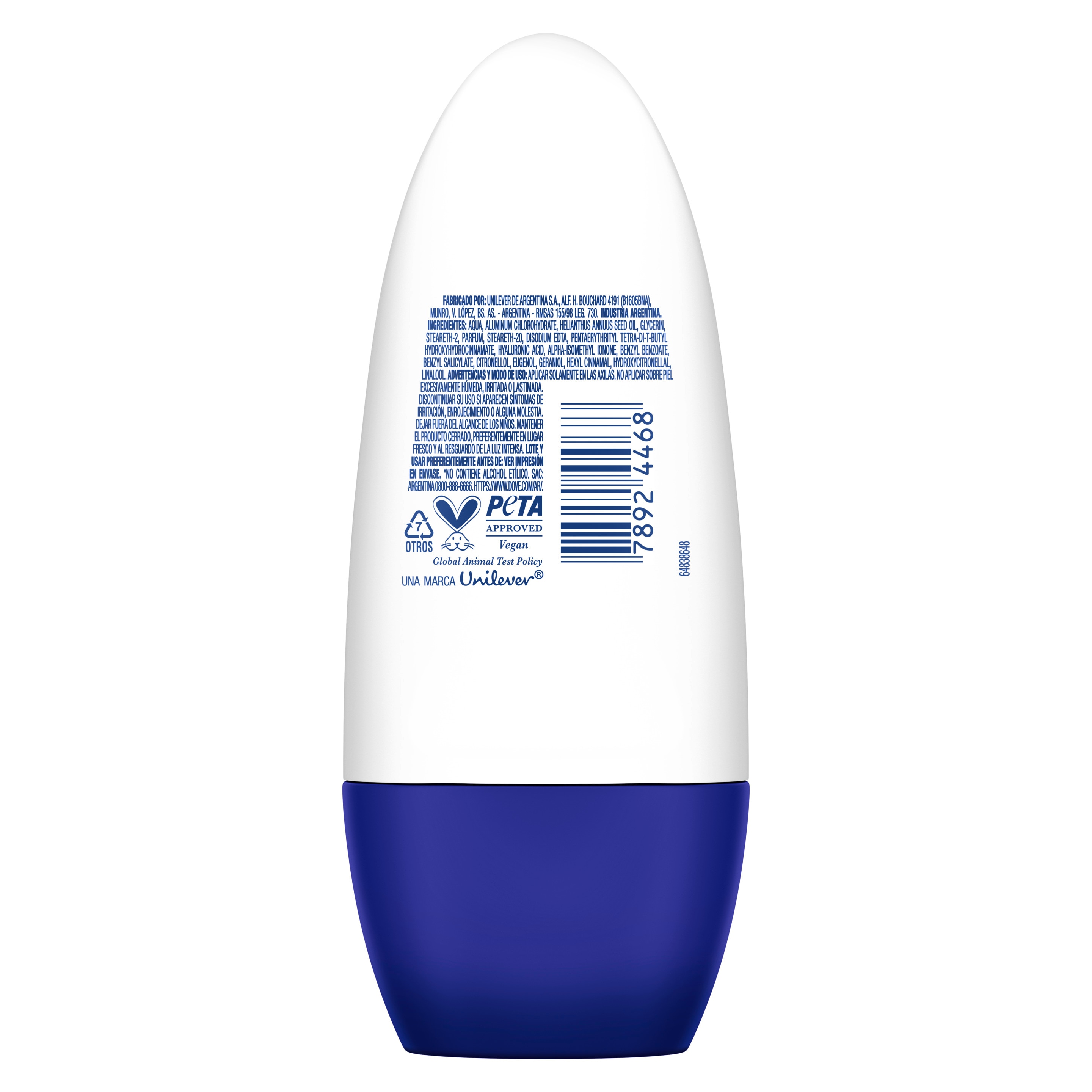 Antitranspirante en Roll On Dove Original