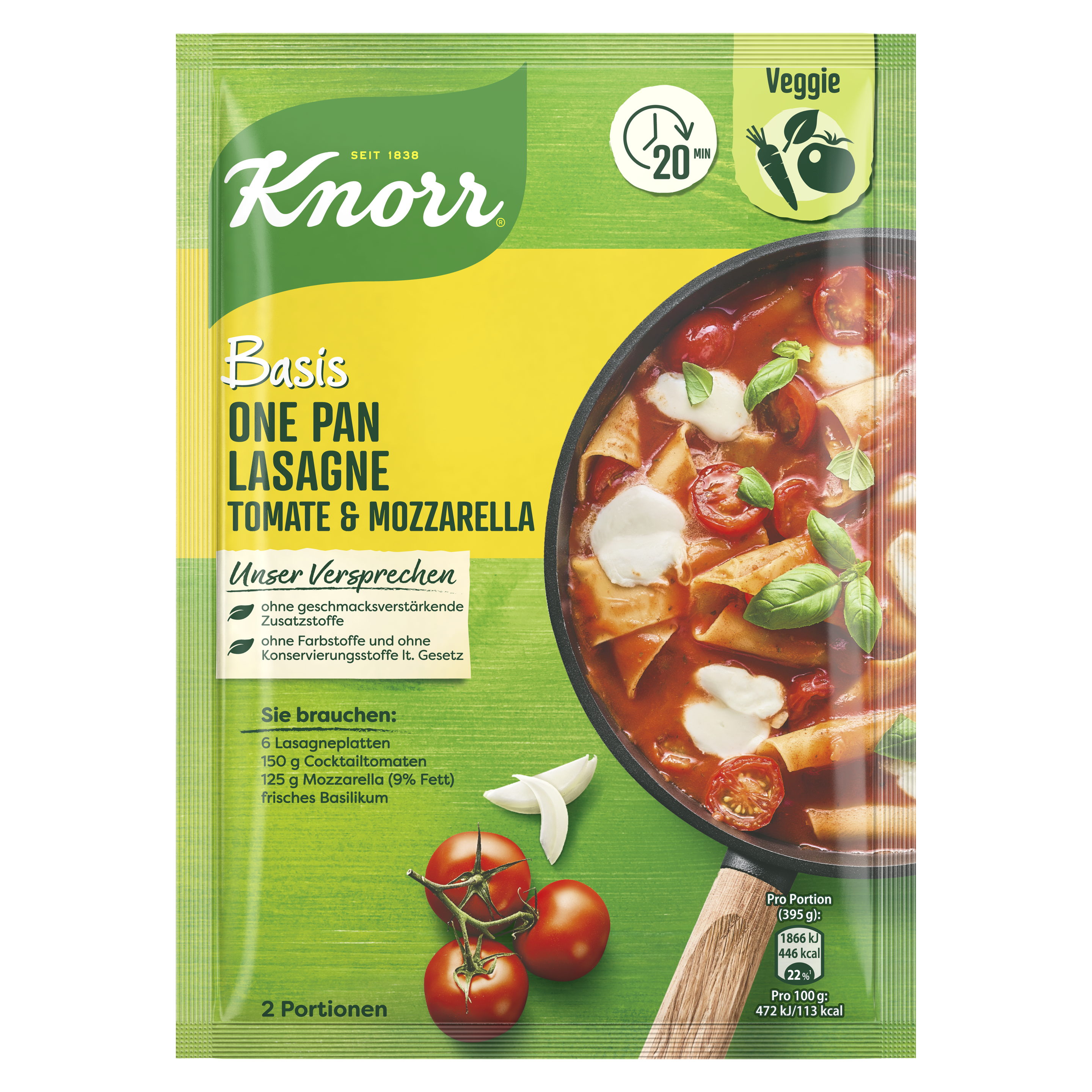Knorr Basis für One Pan Lasagne 2 Portionen