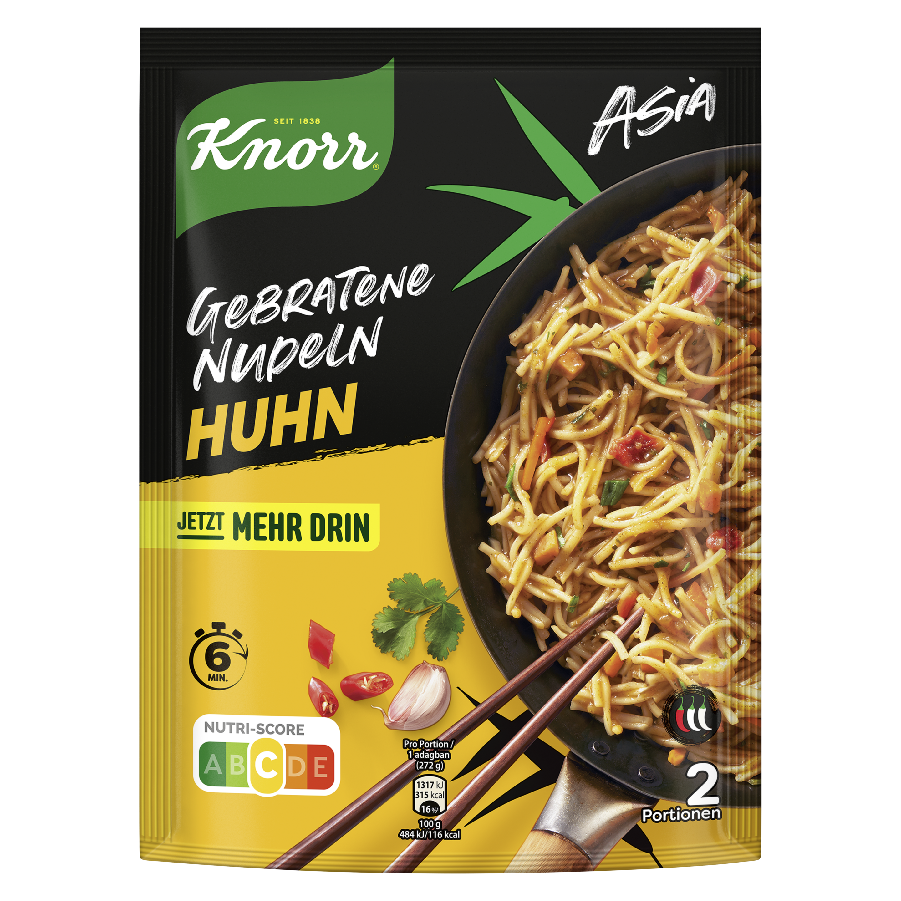 Knorr Asia Gebratene Nudeln Huhn 134 g
