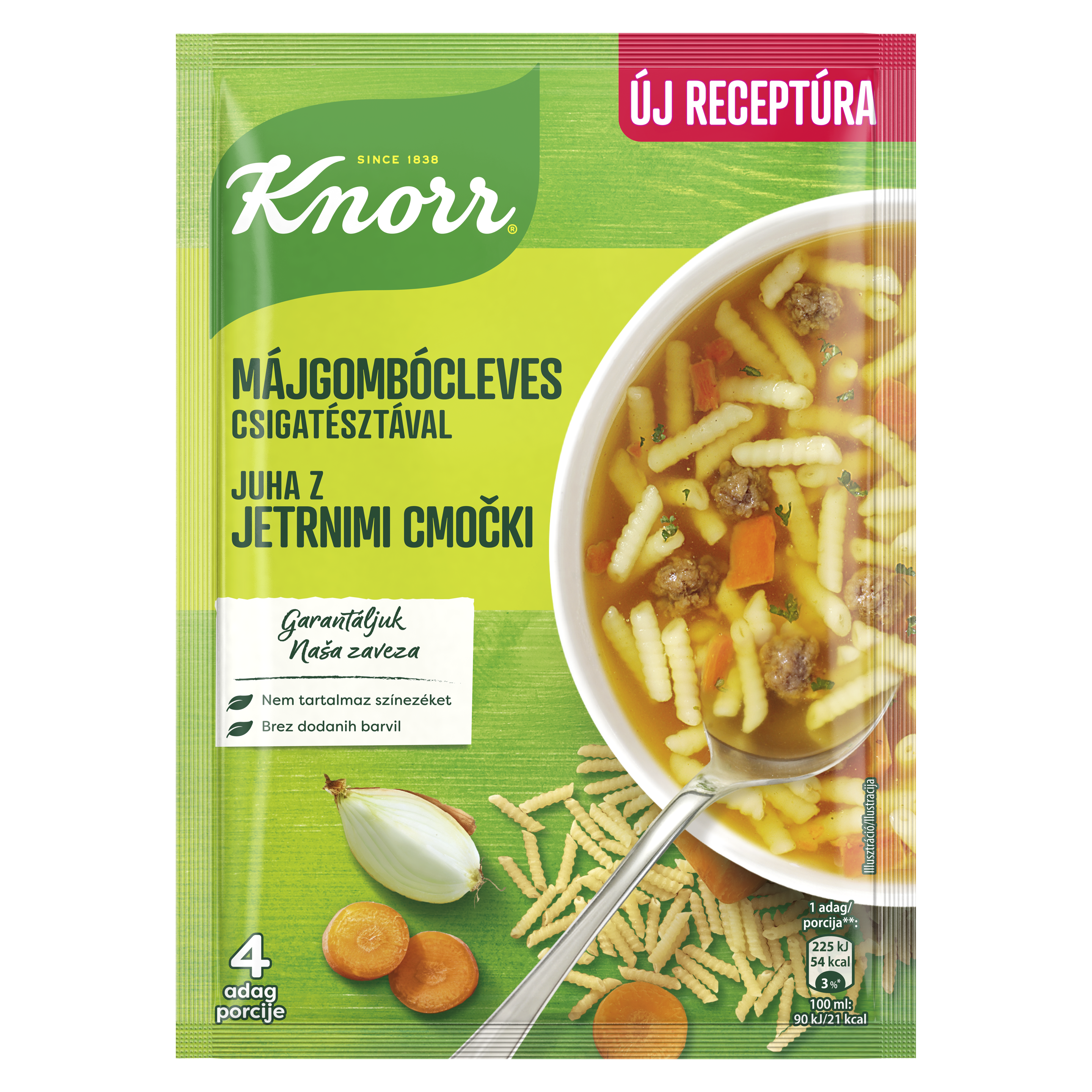 Knorr Májgombócleves csigatésztával