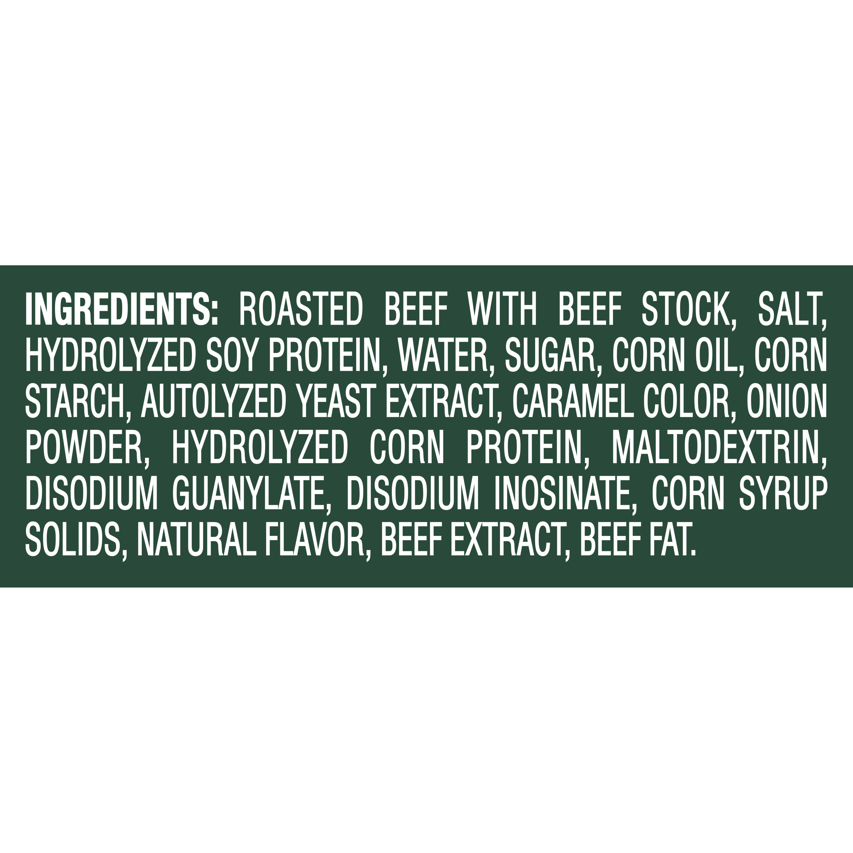 Roasted Beef Premium Flavor Base Ingredient Label