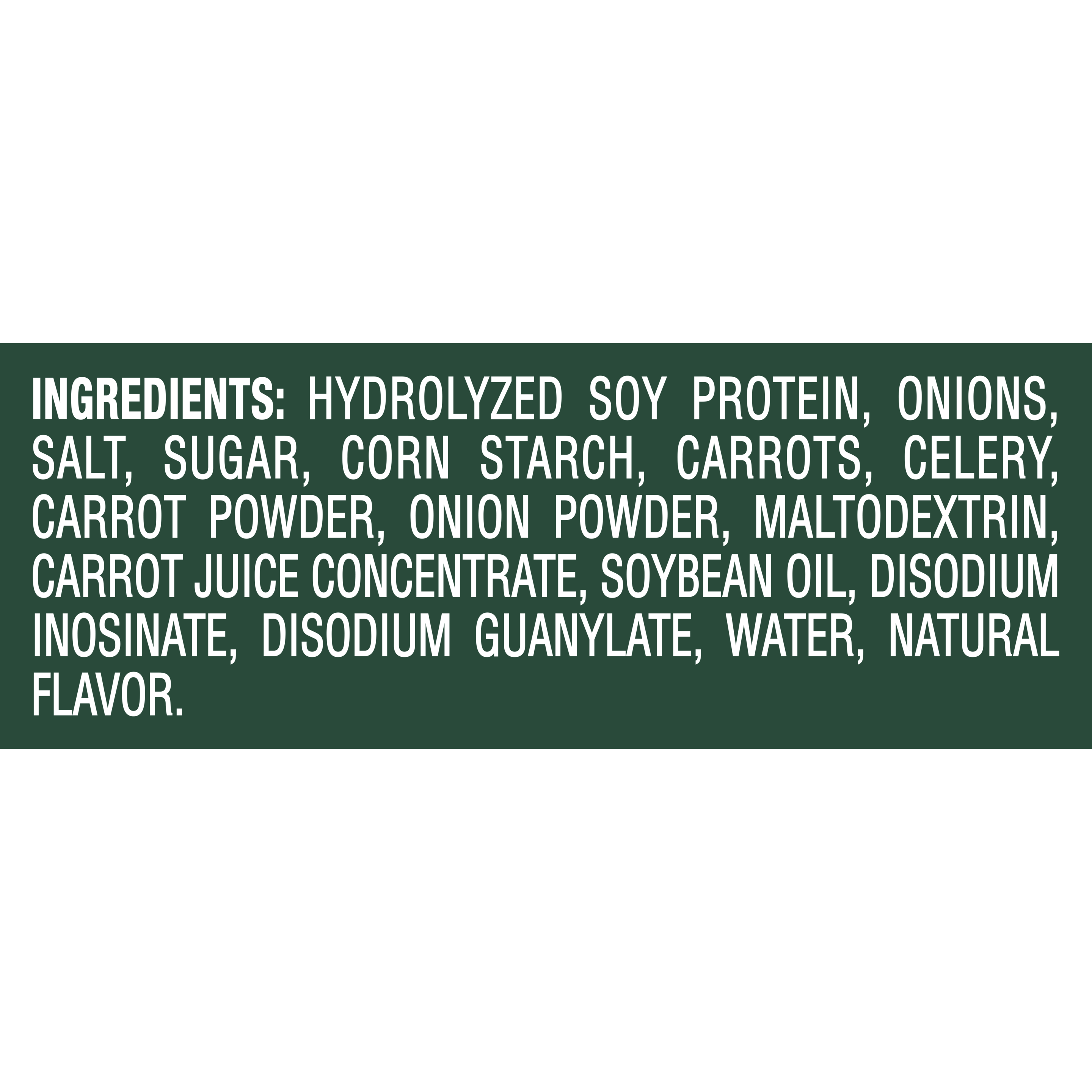 Vegetable Premium Flavor Base Ingredient Label