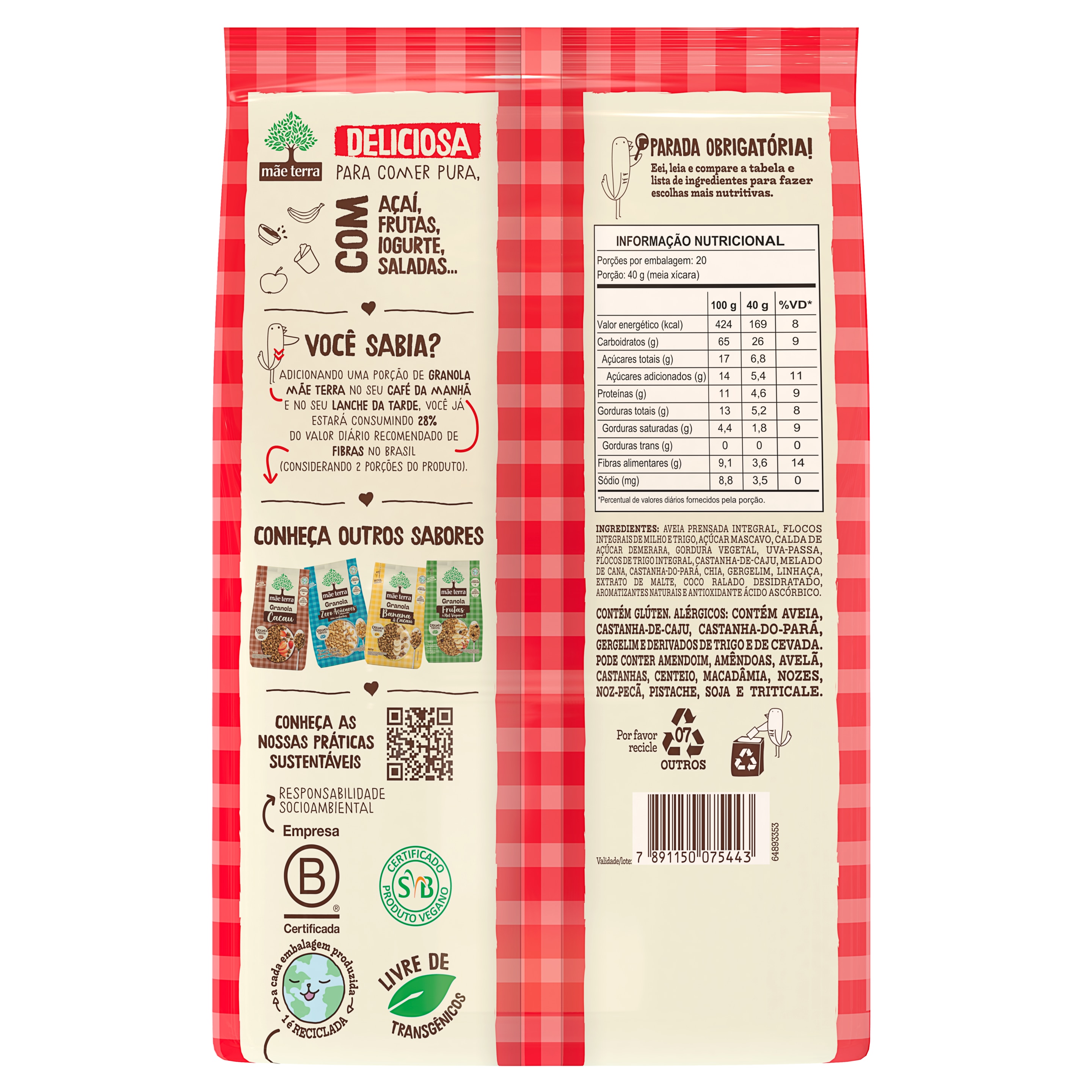 Granola Tradicional com Castanhas Brasileiras