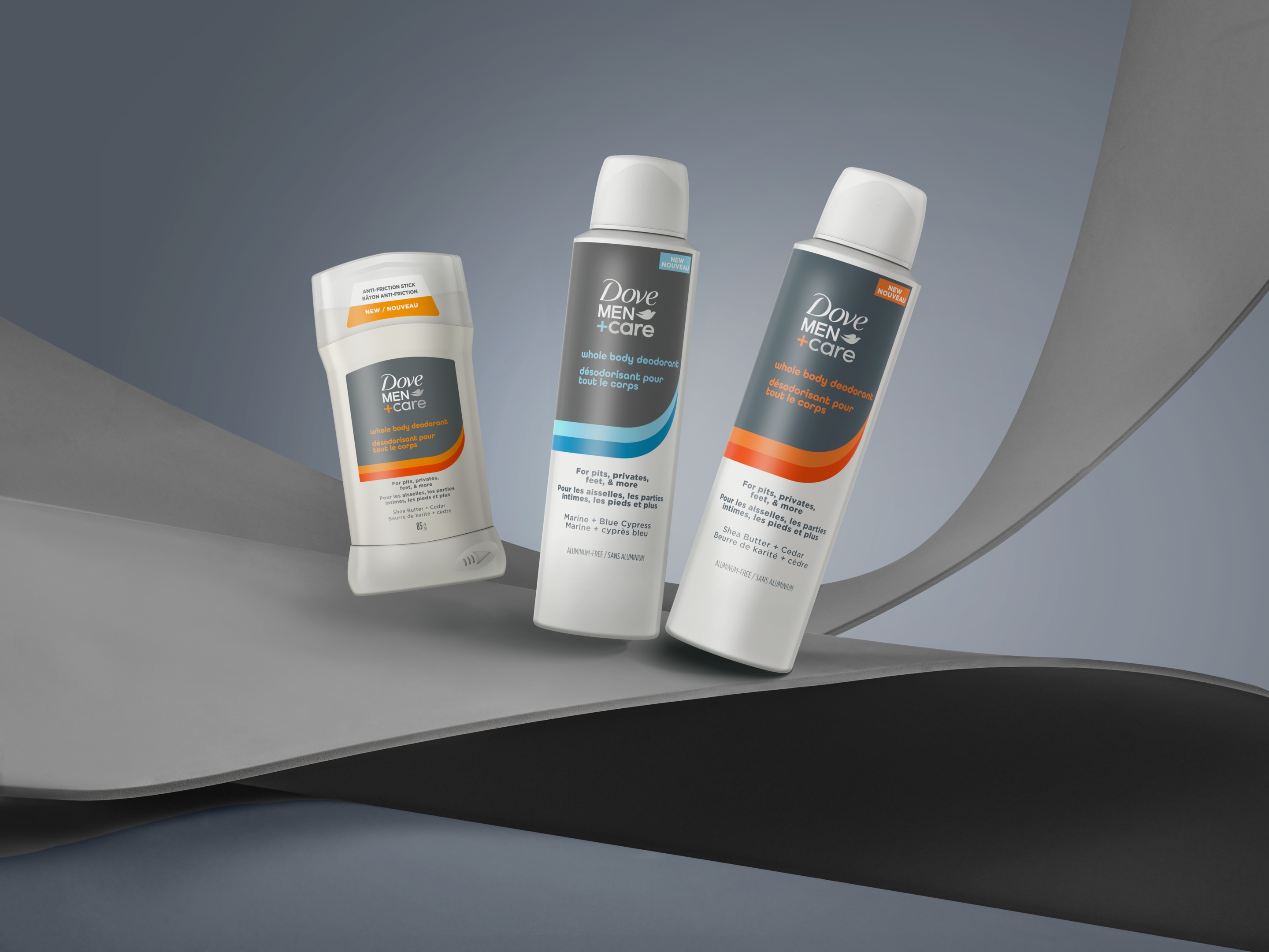 Dove+Men Care Whole Body Deo Range