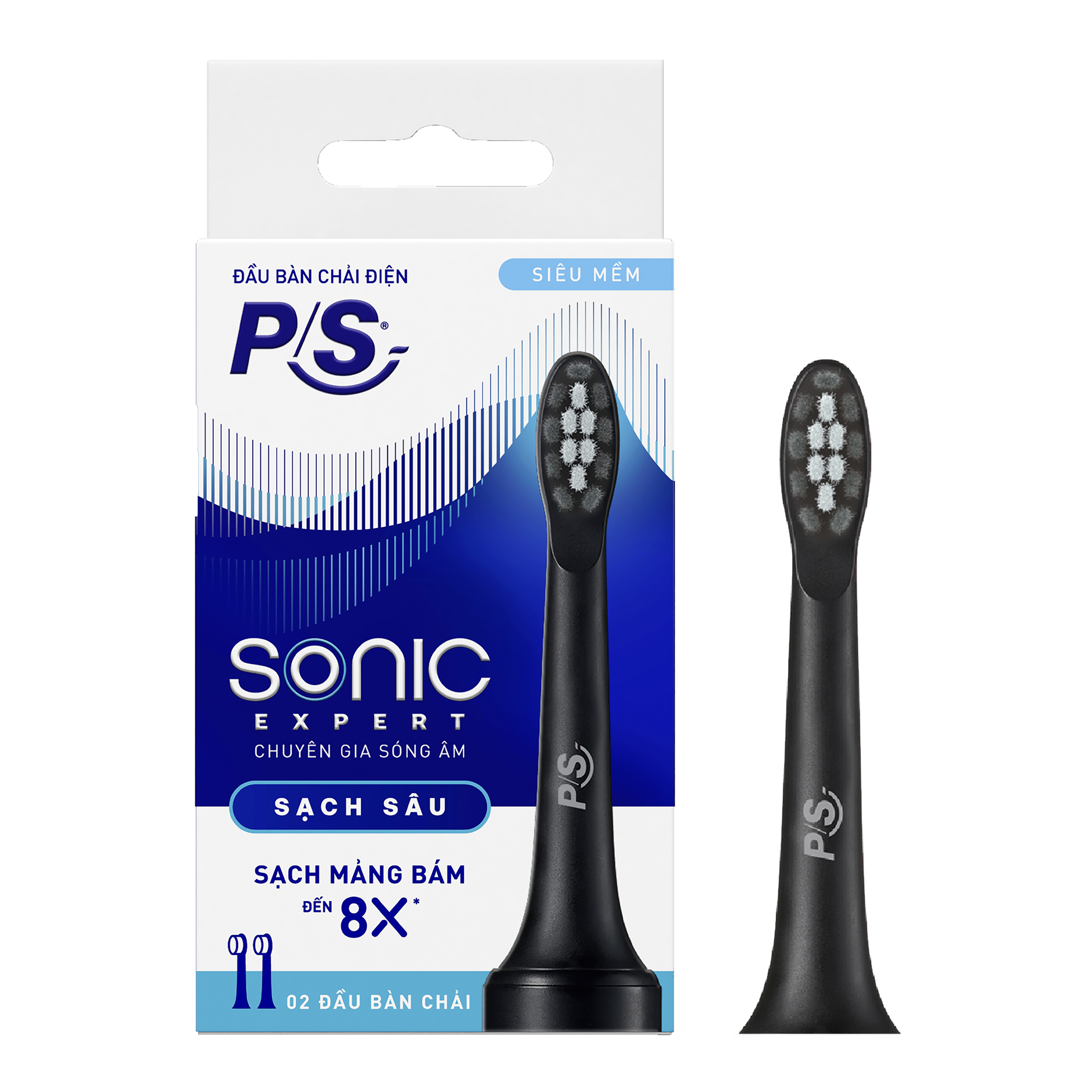 Đầu Bàn Chải Điện P/S Sonic Expert - Màu Đen Glowy