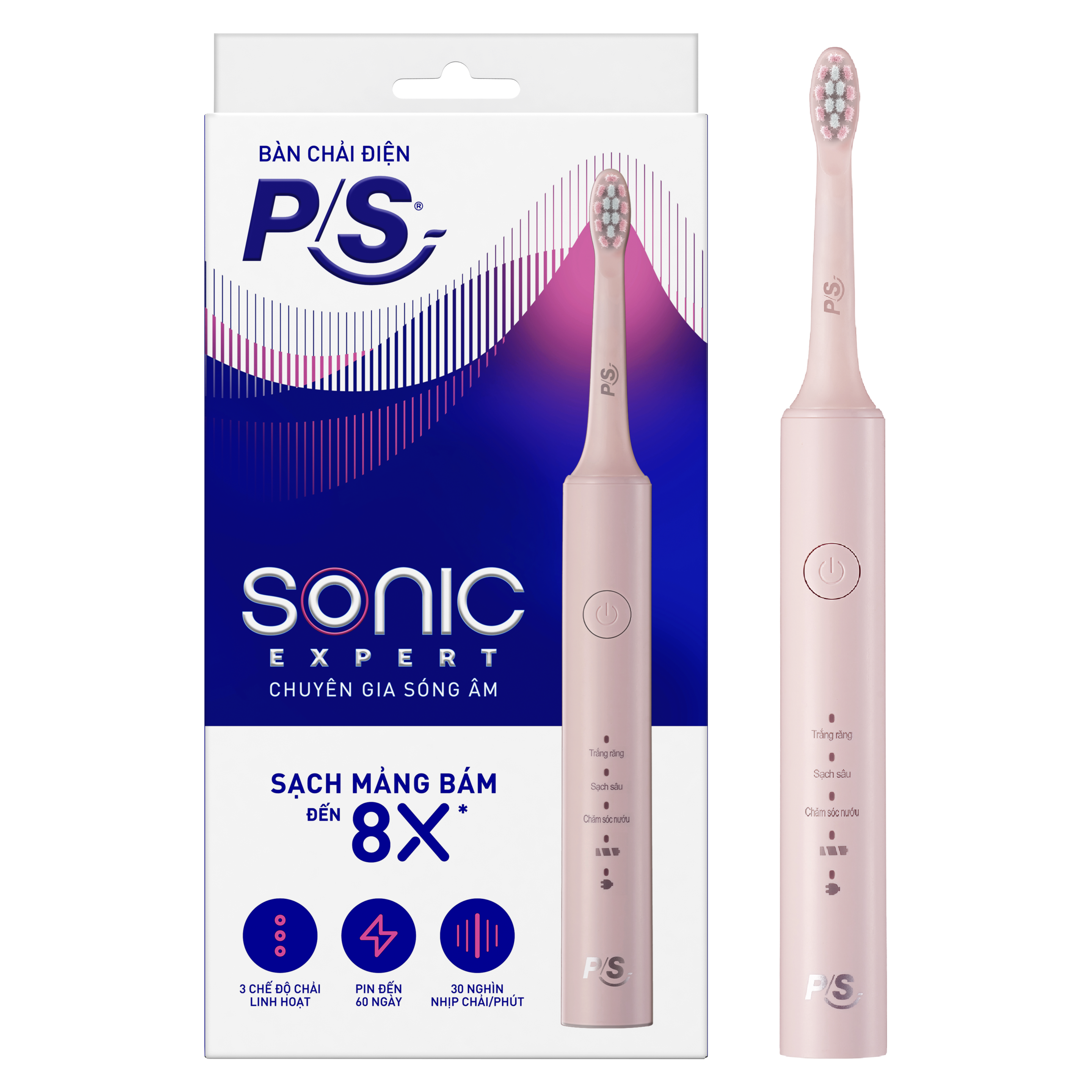 Bàn Chải Điện P/S Sonic Expert - Màu Hồng Pastel