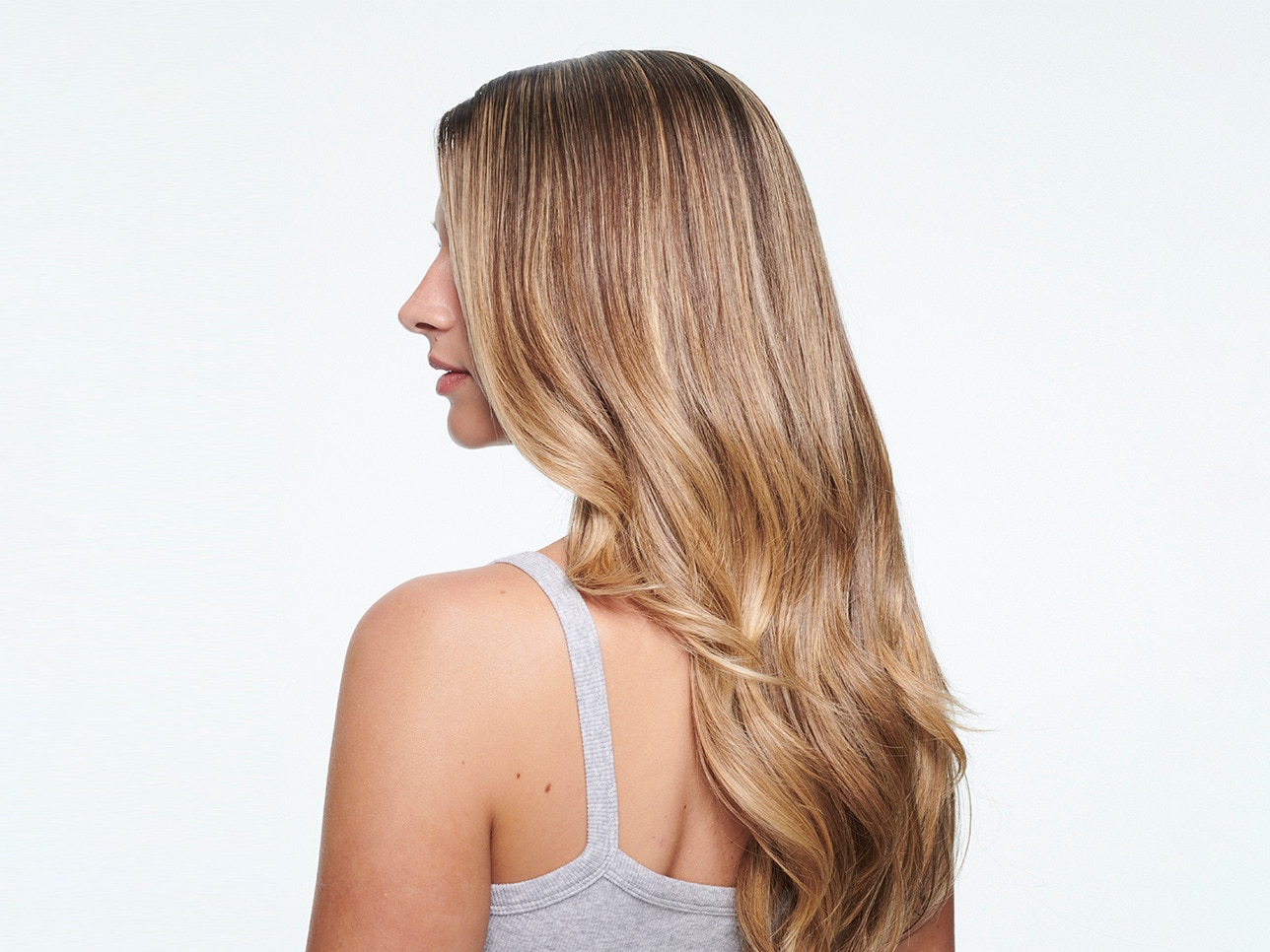 Lady with long brown hair