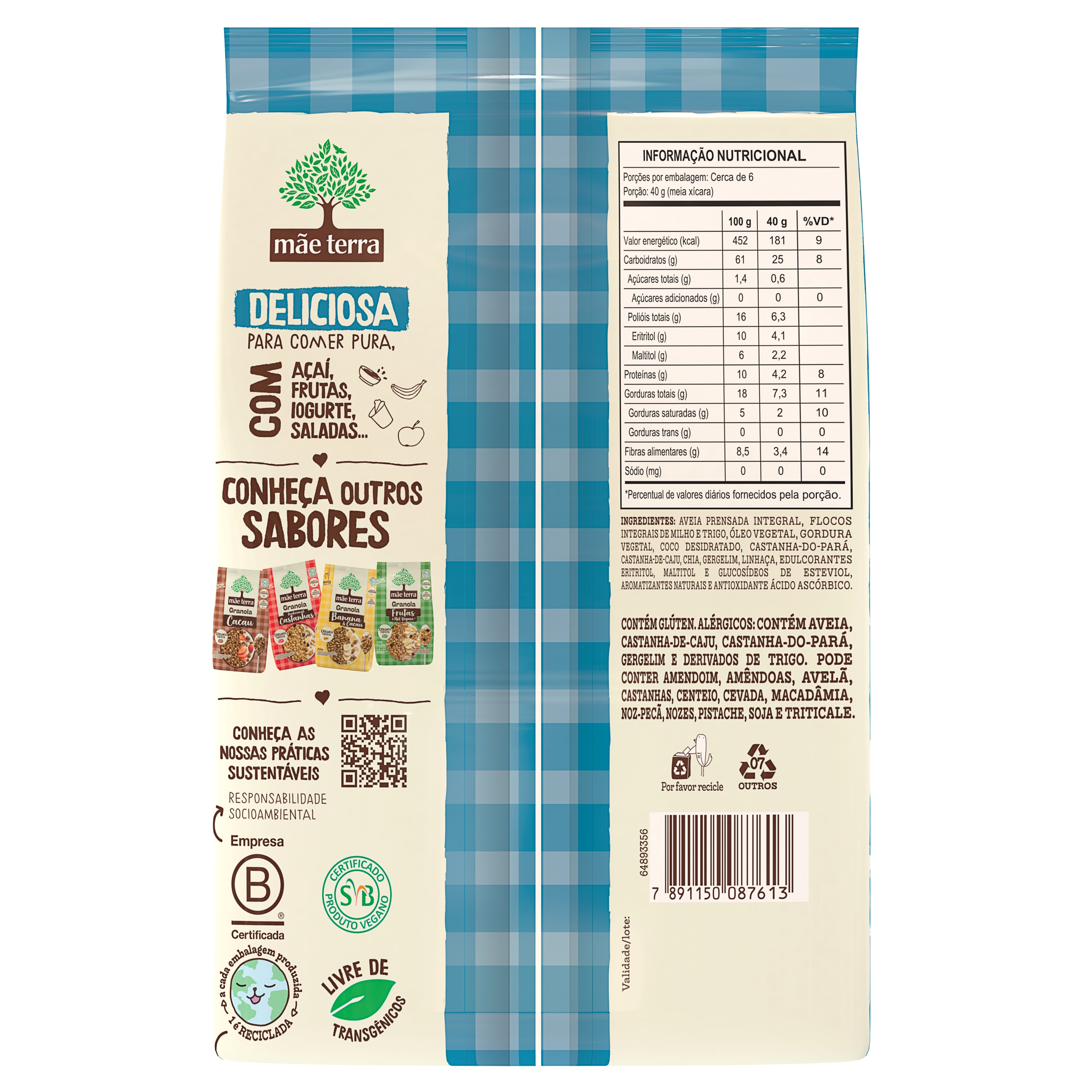 Granola Tradicional Zero Açúcares