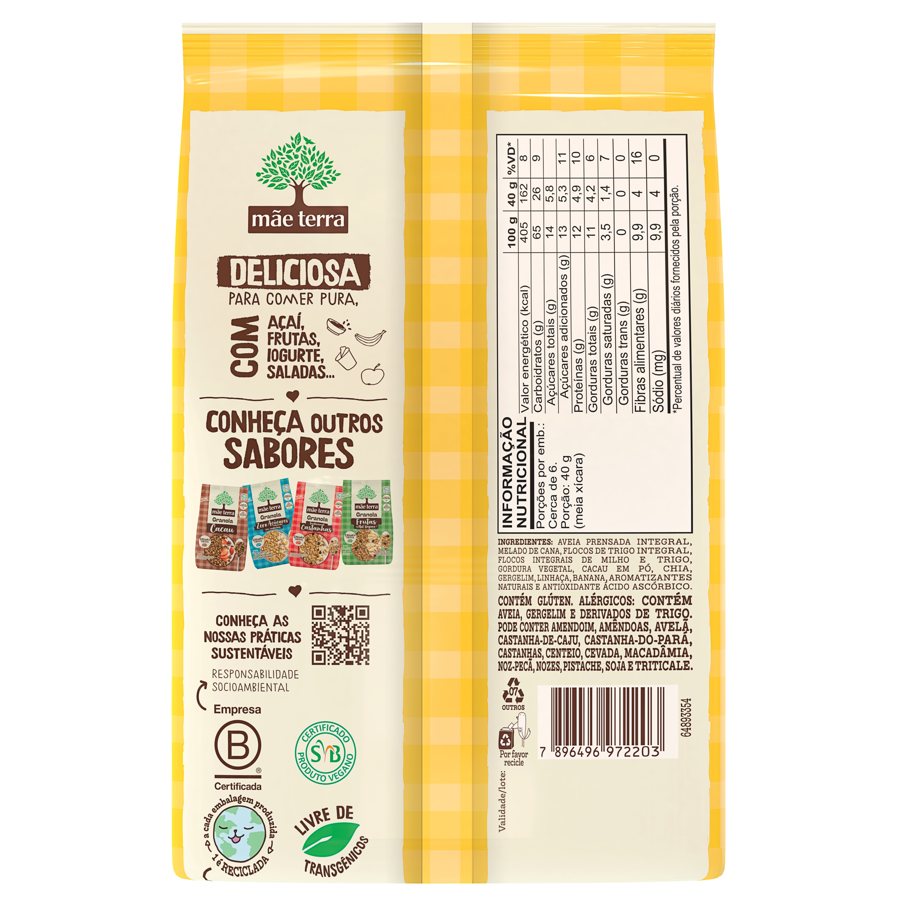 Granola Banana e Cacau